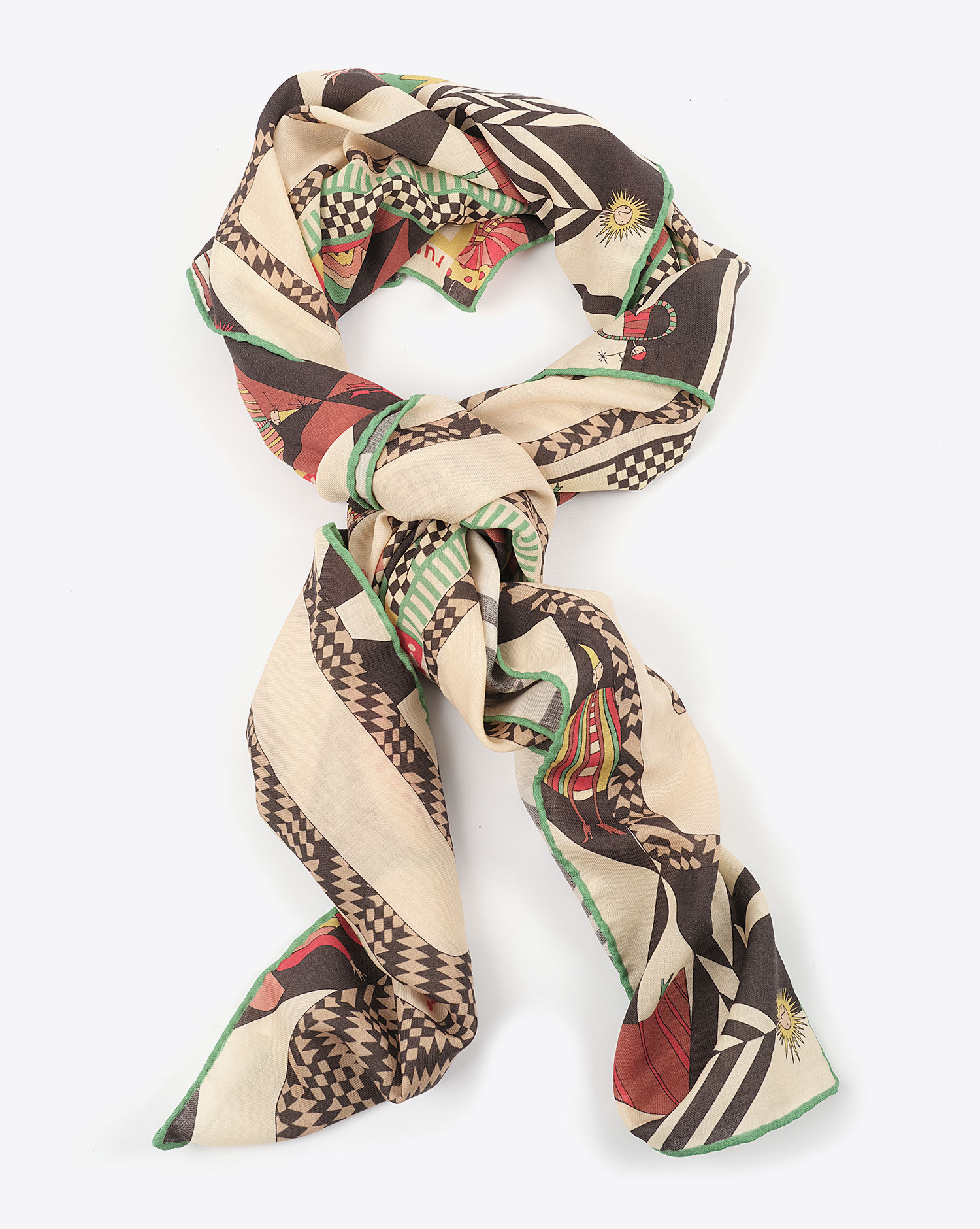 Produit Foulard Hybrid Rumi Su en laine. 