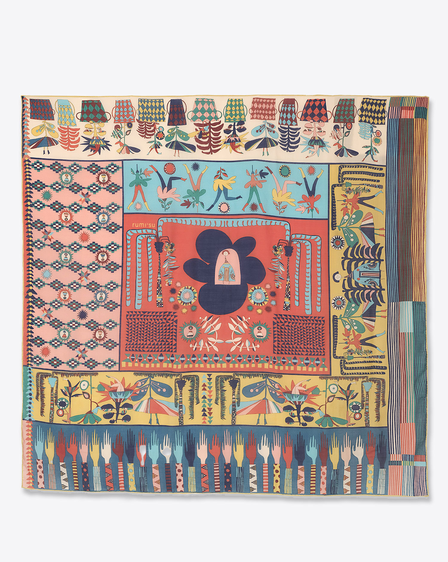 Produit Foulard Hybrid Rumi Su en laine. 
