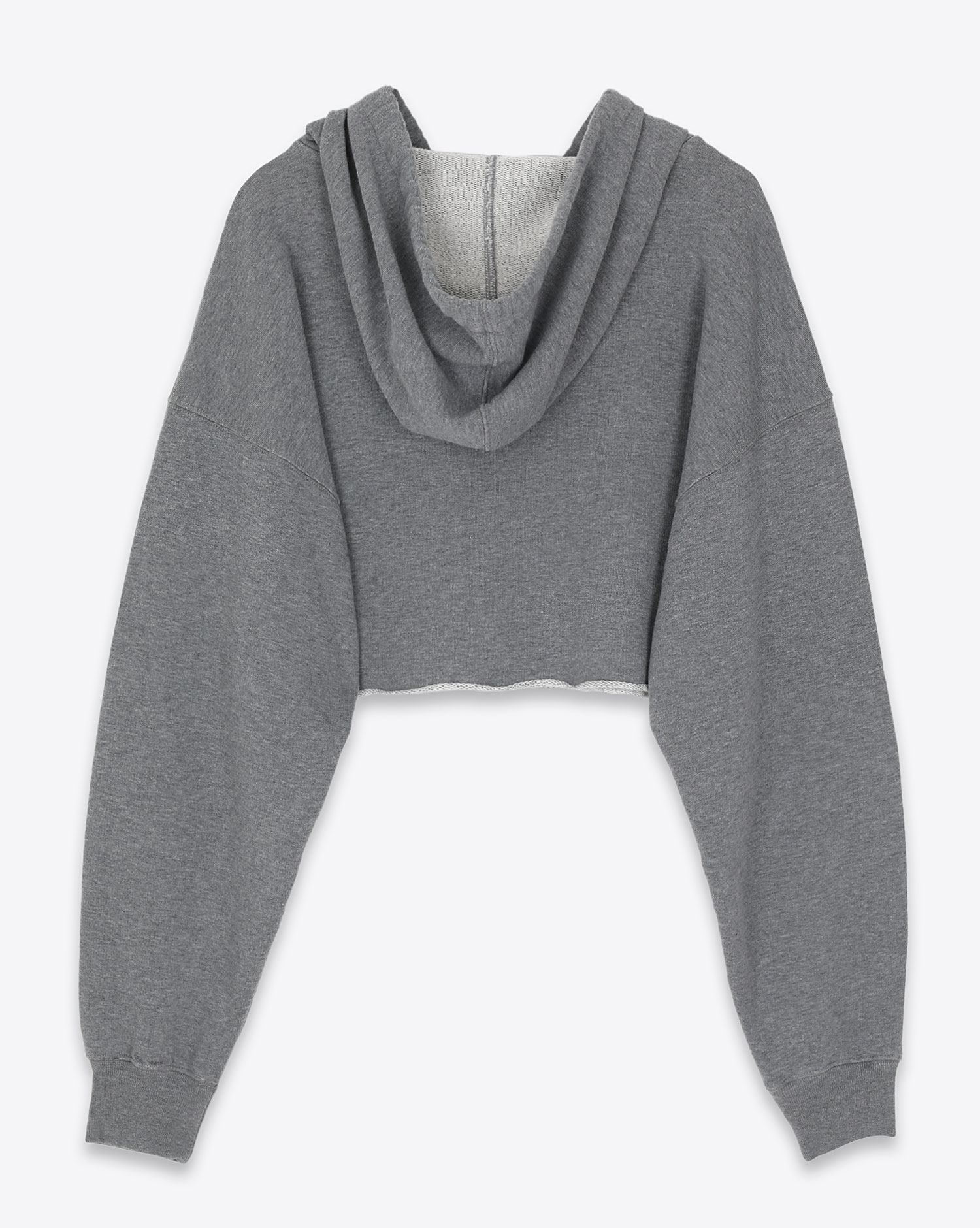 Image du produit Golden Goose Vêtements Collection Journey Sweatshirt Crop Hoodie - Grey Melange Black White 60350 - porté