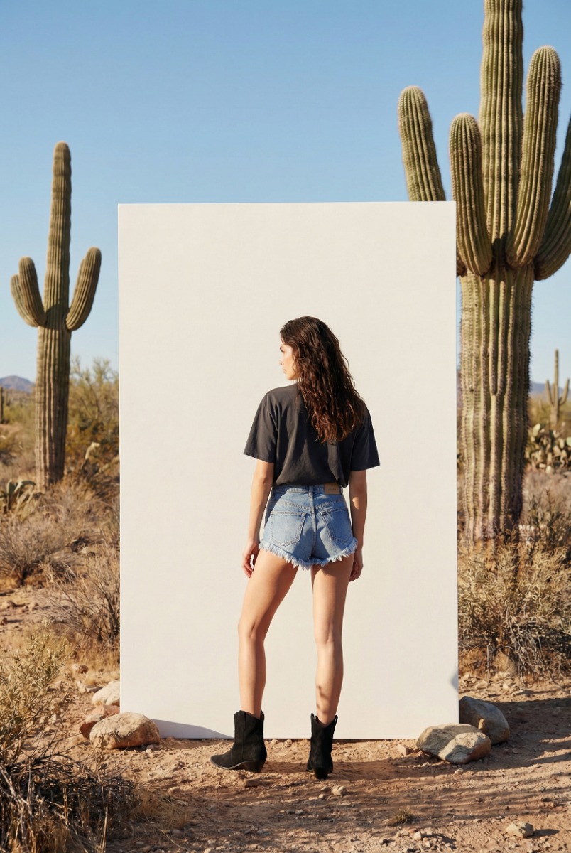 Boots Santiags Dewina Isabel Marant en cuir su&eacute;d&eacute; noir d&eacute;lav&eacute;, port&eacute;es de dos.