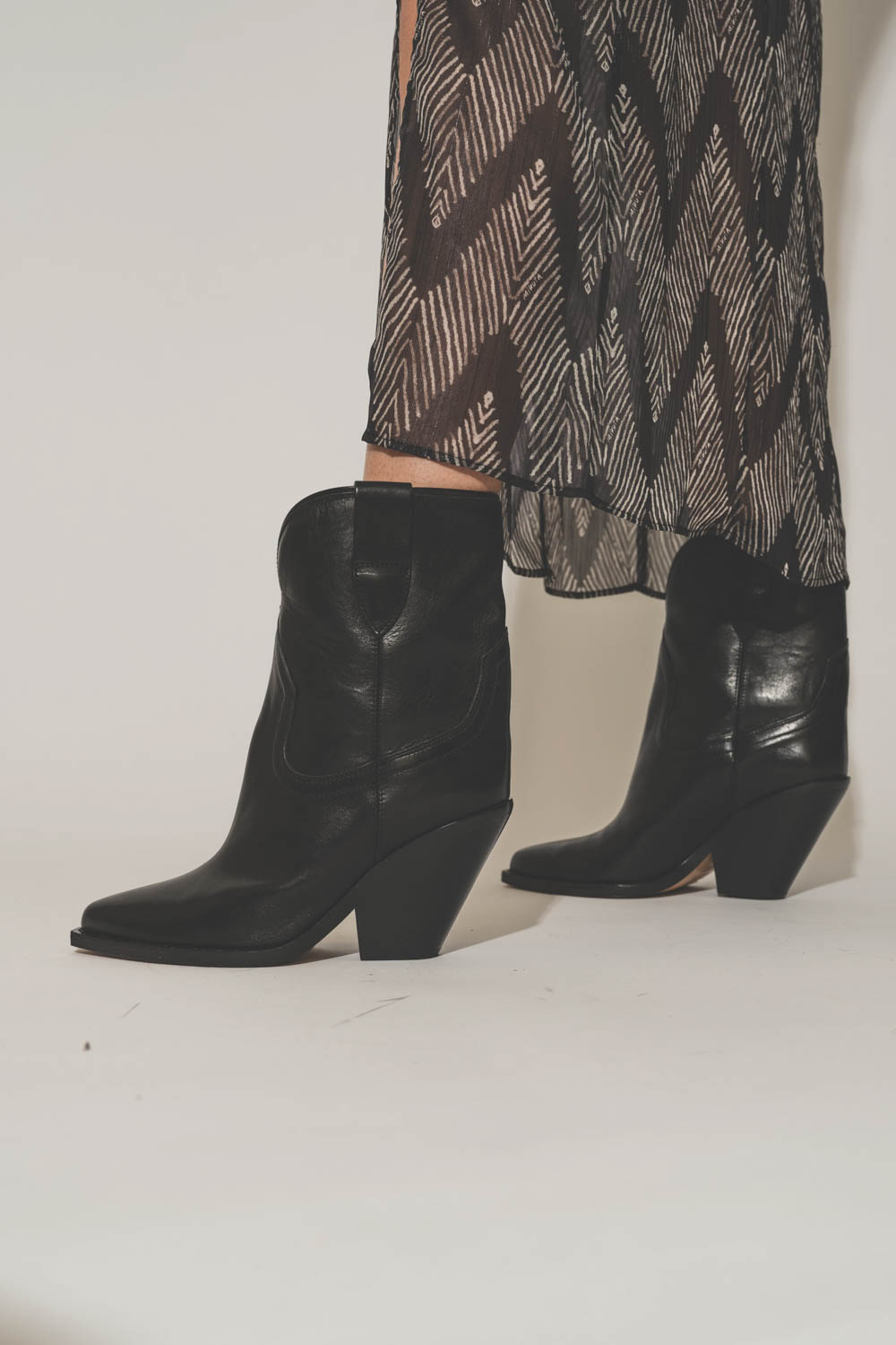 Isabel Marant Chaussures Boots Leyane Cuir Noir
