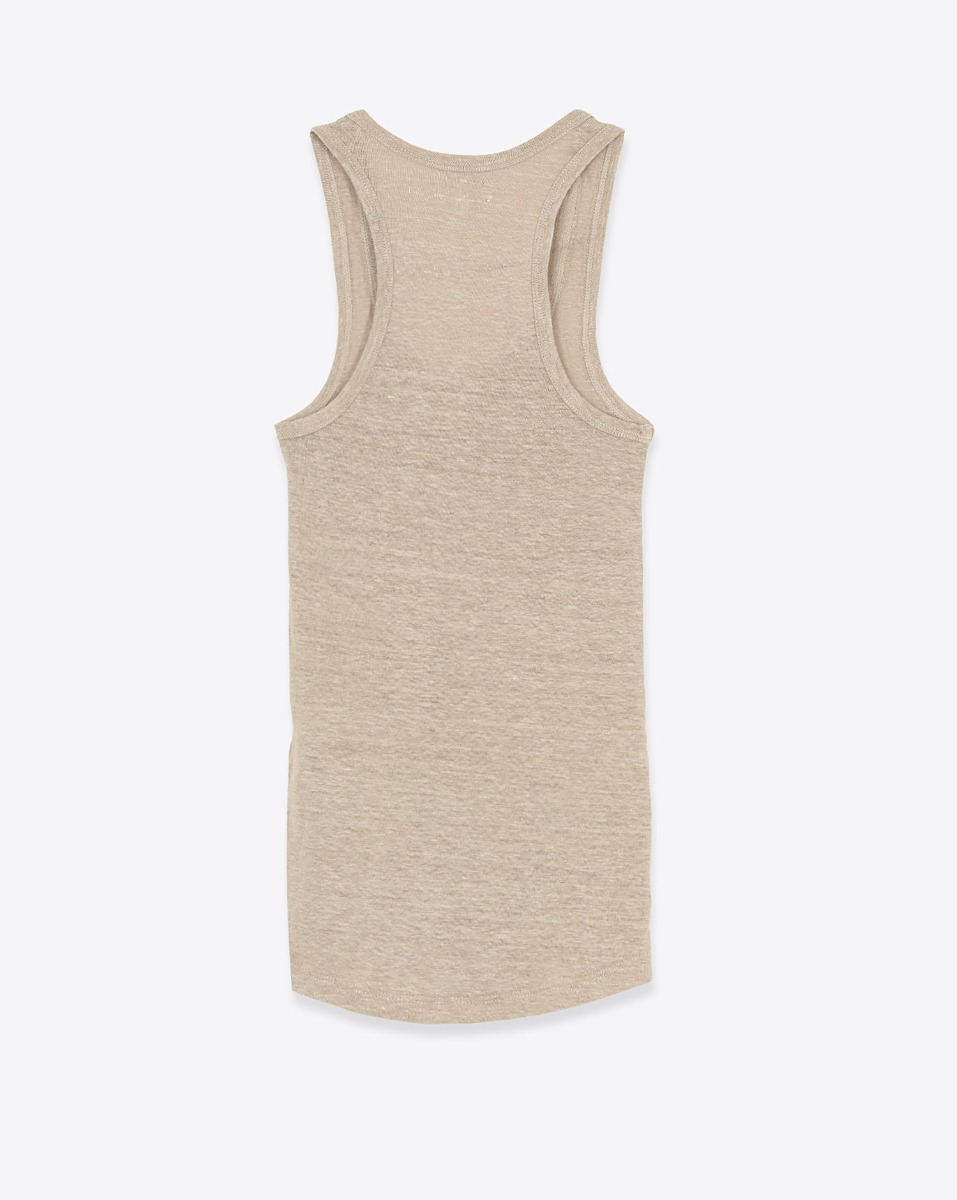 D&eacute;bardeur Thea Isabel Marant &Eacute;toile en lin beige. Vue de dos.