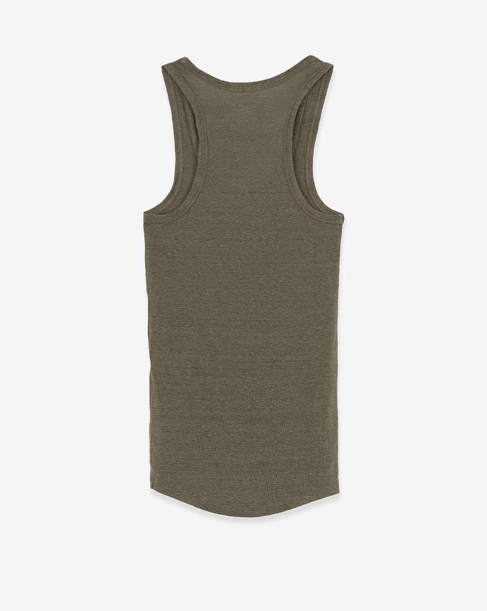 D&eacute;bardeur Thea Isabel Marant &Eacute;toile en lin kaki. Vue de dos.