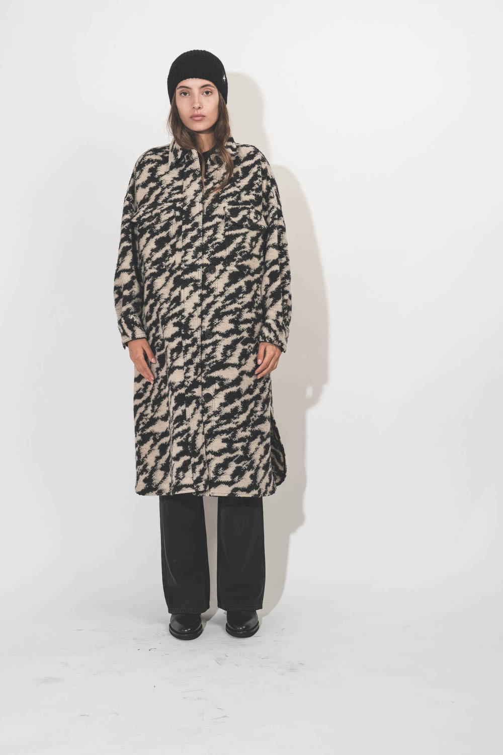 Isabel Marant Etoile Manteau Fontizi – Noir Beige Isabel Marant Etoile Manteau Fontizi – Noir Beige