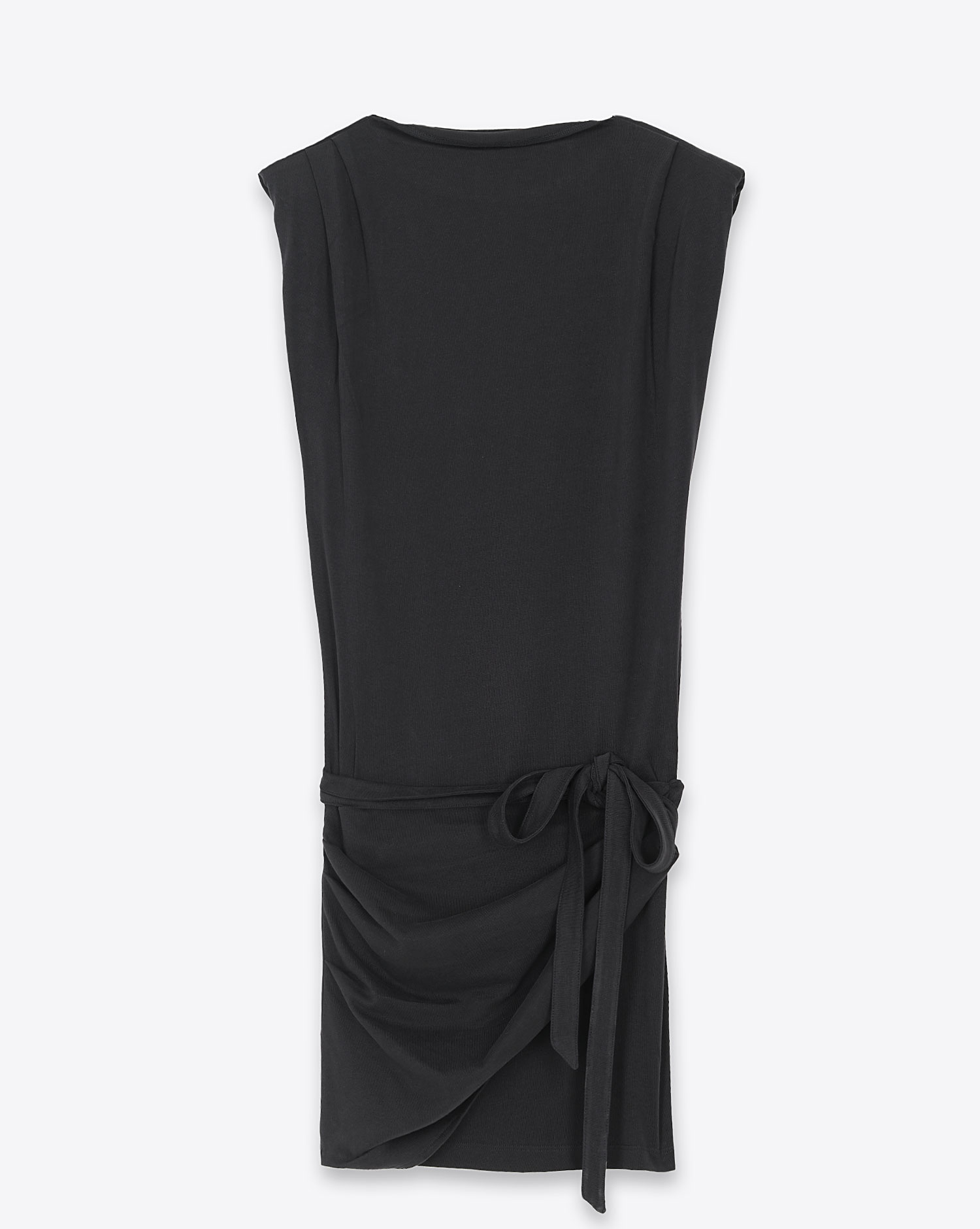 Produit Robe courte drapée Marielle Isabel Marant Etoile en jersey de coton noir. Face. 