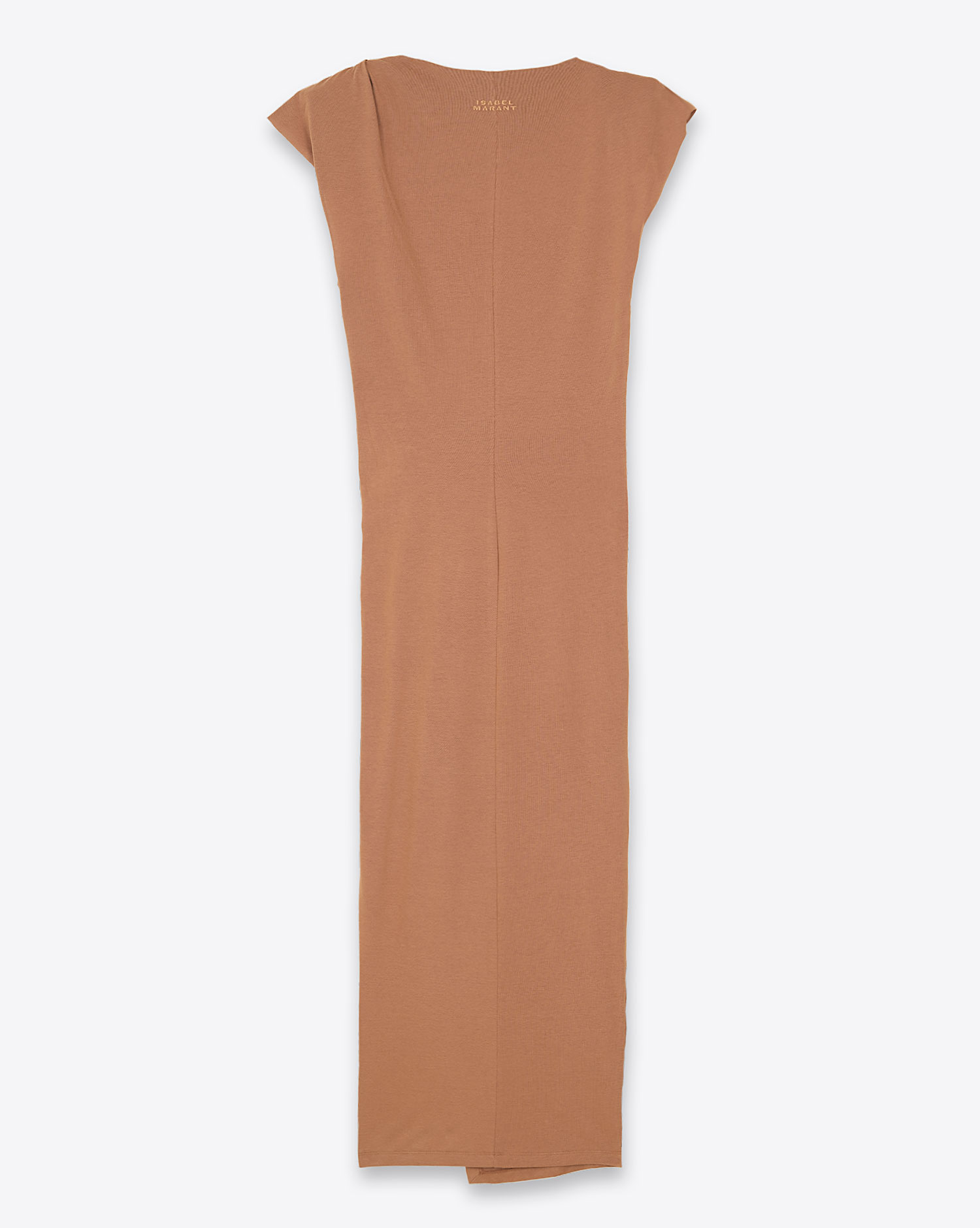 Produit Robe longue Nadela Isabel marant Etoile en jersey de coton caramel. Dos.