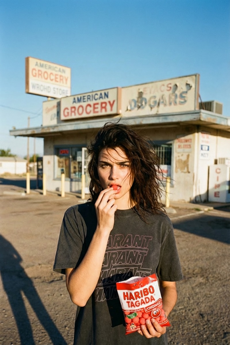 T-shirt Zoeline Isabel Marant &Eacute;toile en coton noir d&eacute;lav&eacute;, logo Marant sur le devant.