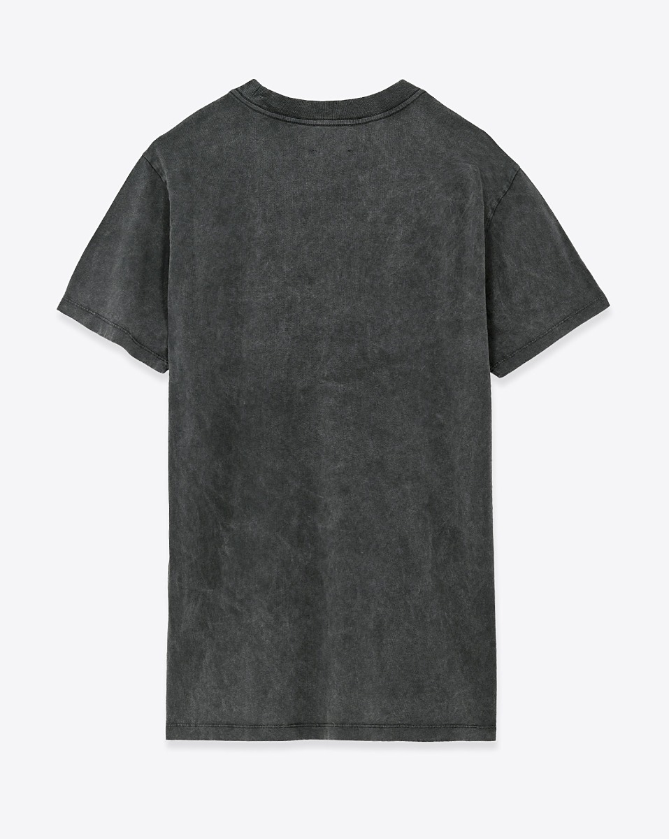 T-shirt Zoeline Isabel Marant &Eacute;toile en coton noir d&eacute;lav&eacute;, logo Marant sur le devant. Vue de dos.