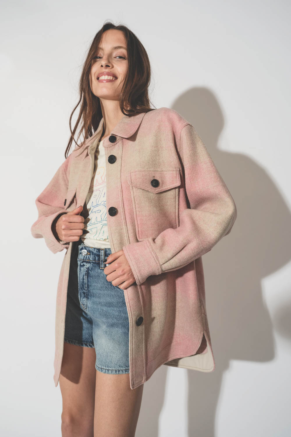 Isabel Marant Etoile Veste Harveli Rose Clair