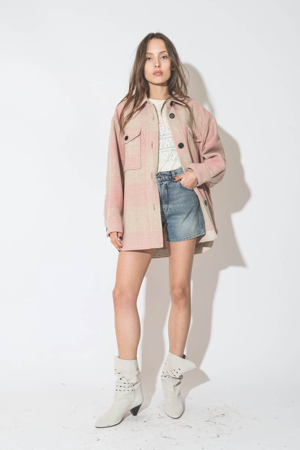 Isabel Marant Etoile Veste Harveli Rose Clair