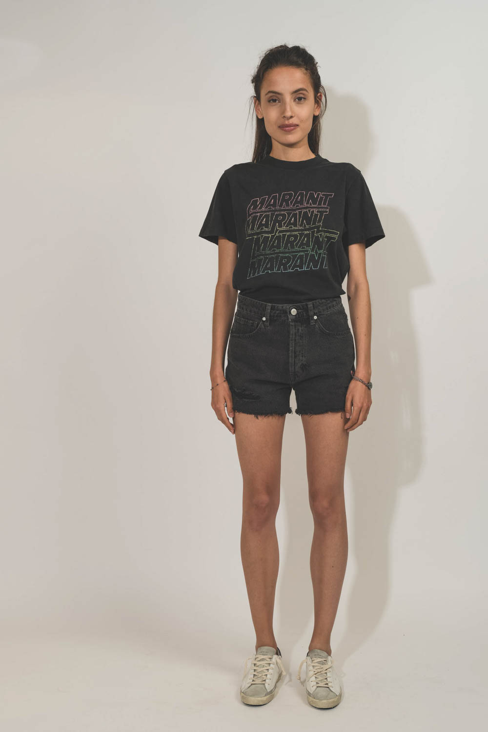 Isabel Marant Etoile Tee-Shirt Zoeline Noir Délavé 