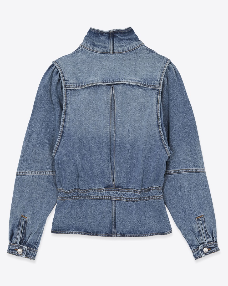 Veste Dolie Isabel Marant &Eacute;toile en denim bleu d&eacute;lav&eacute;. Vue de dos.