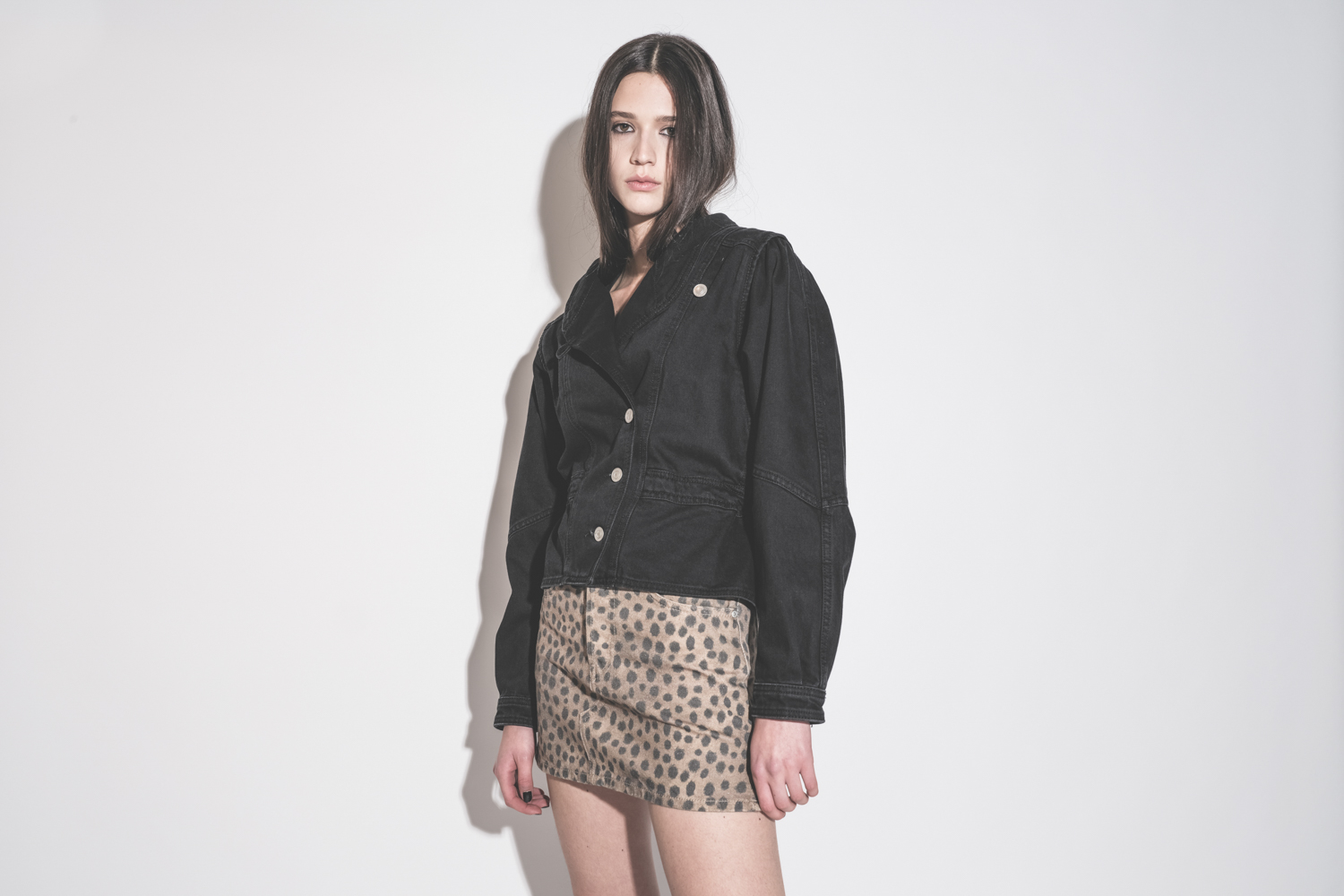 Veste Dolie Isabel Marant en denim noir.