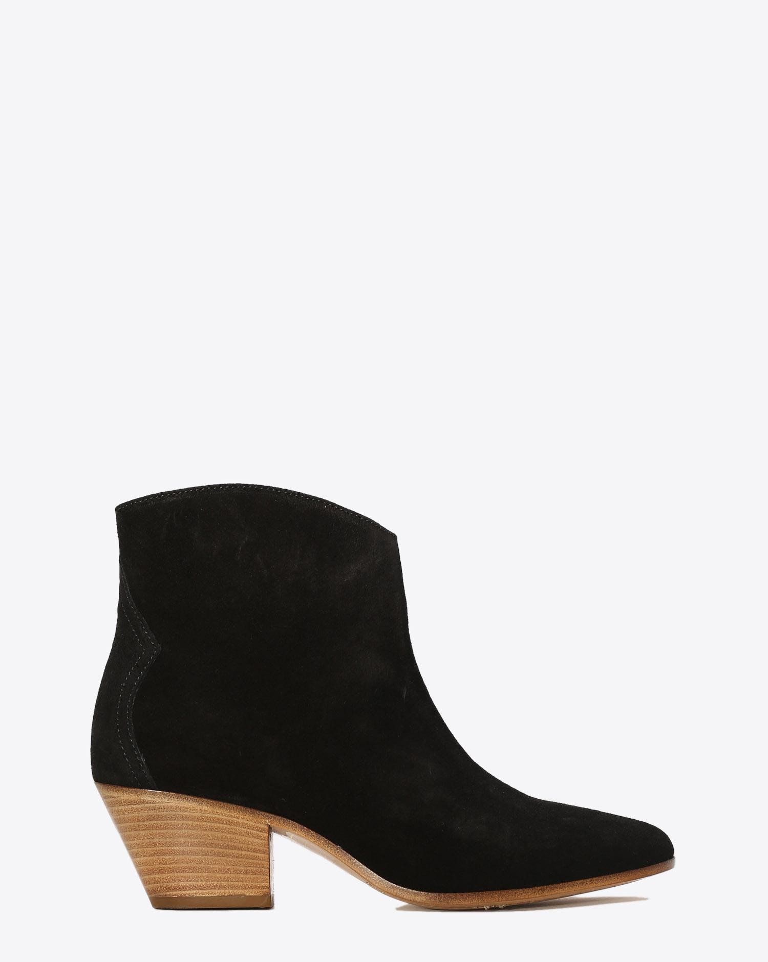 Isabel Marant Chaussures Boots DACKEN Velvet Black pour Femme