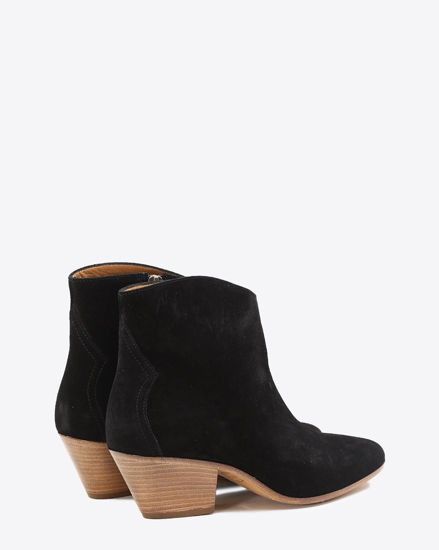 Isabel Marant Chaussures Boots DACKEN Velvet Black pour Femme