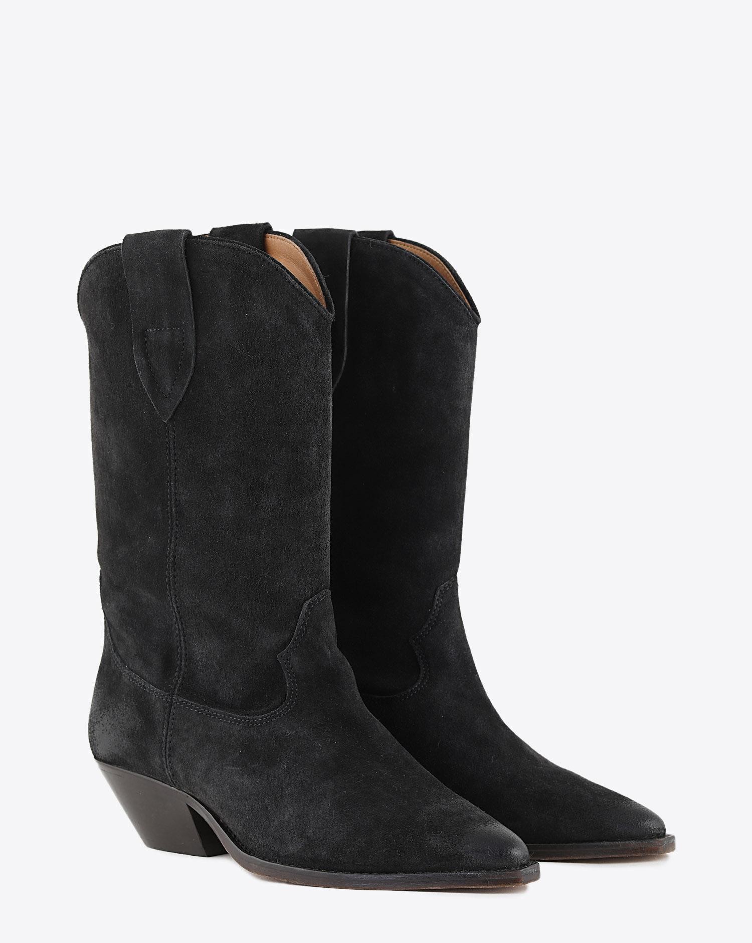Boots daim store noir