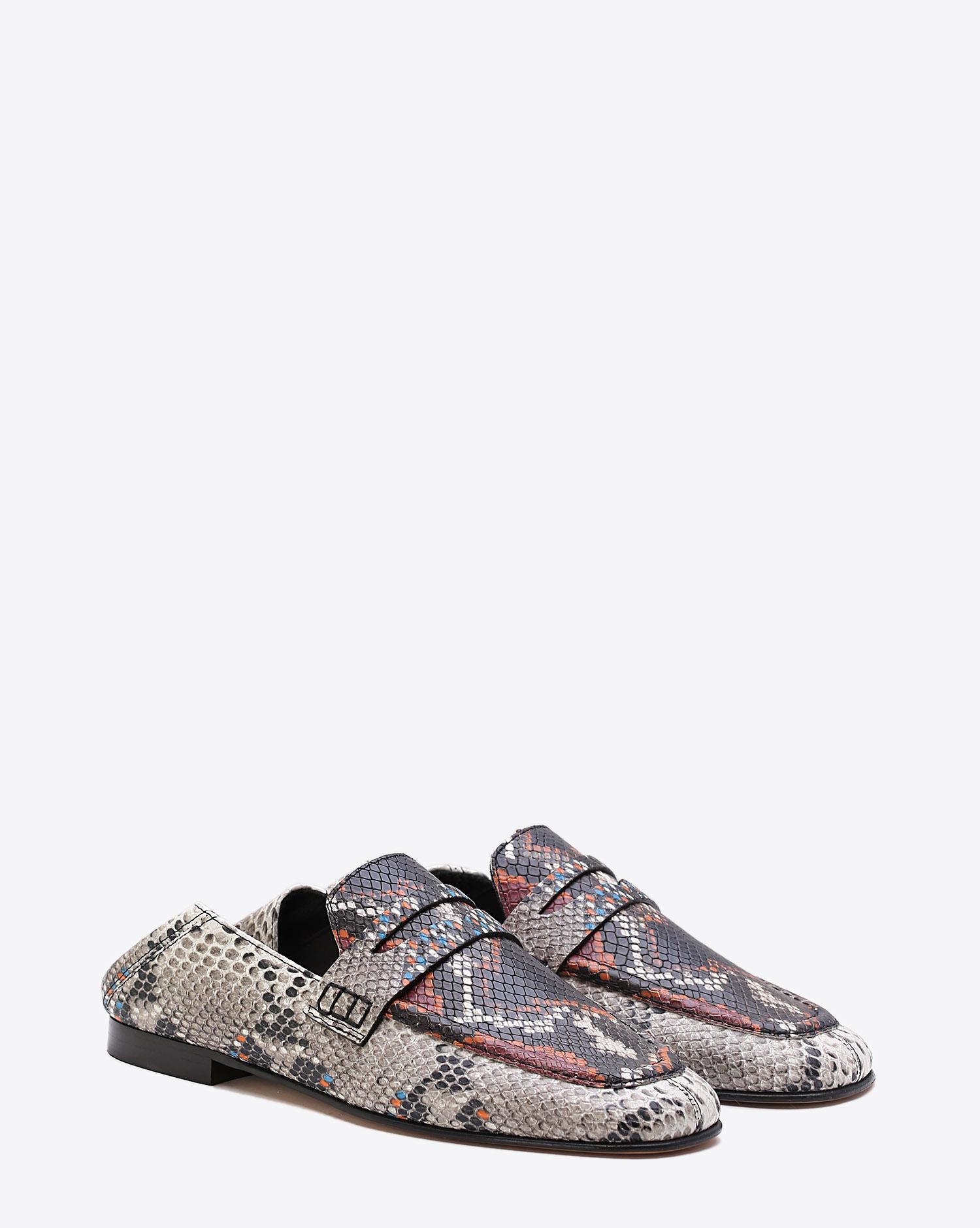 Isabel Marant Chaussures Mocassin Fezzy - Exotic Print Rust  