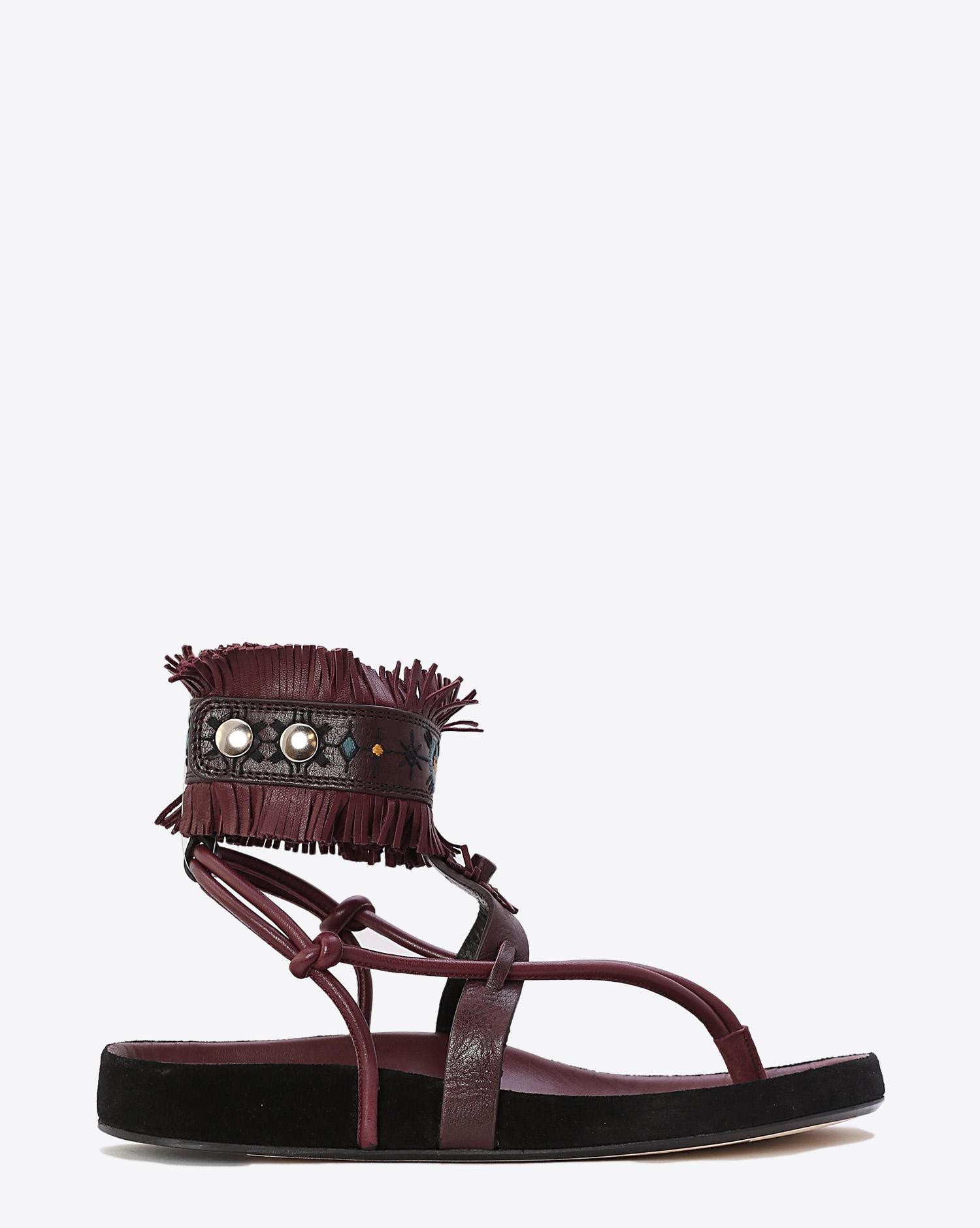 Isabel Marant Chaussures Sandales Eliby - Burgundy  