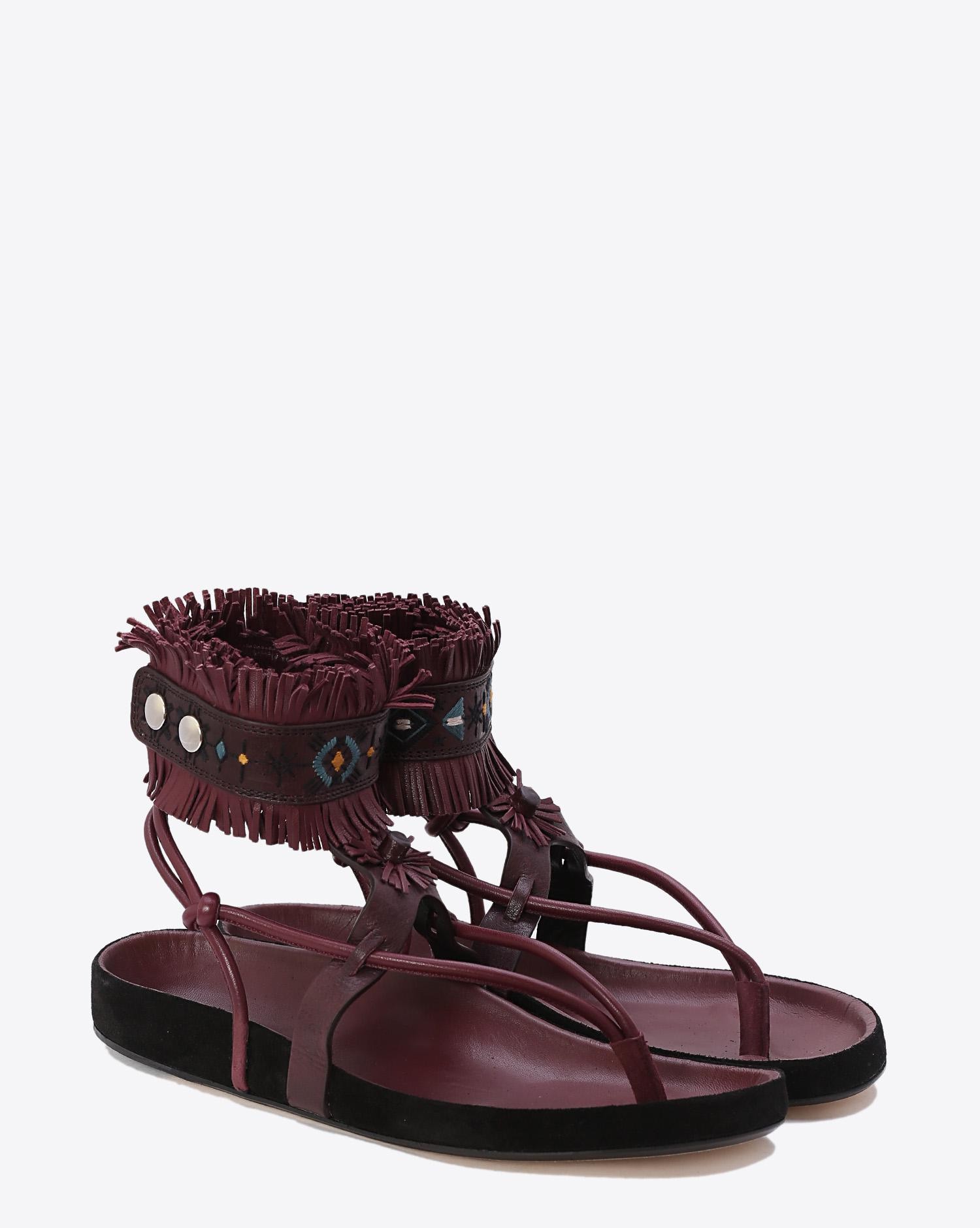 Isabel Marant Chaussures Sandales Eliby - Burgundy  