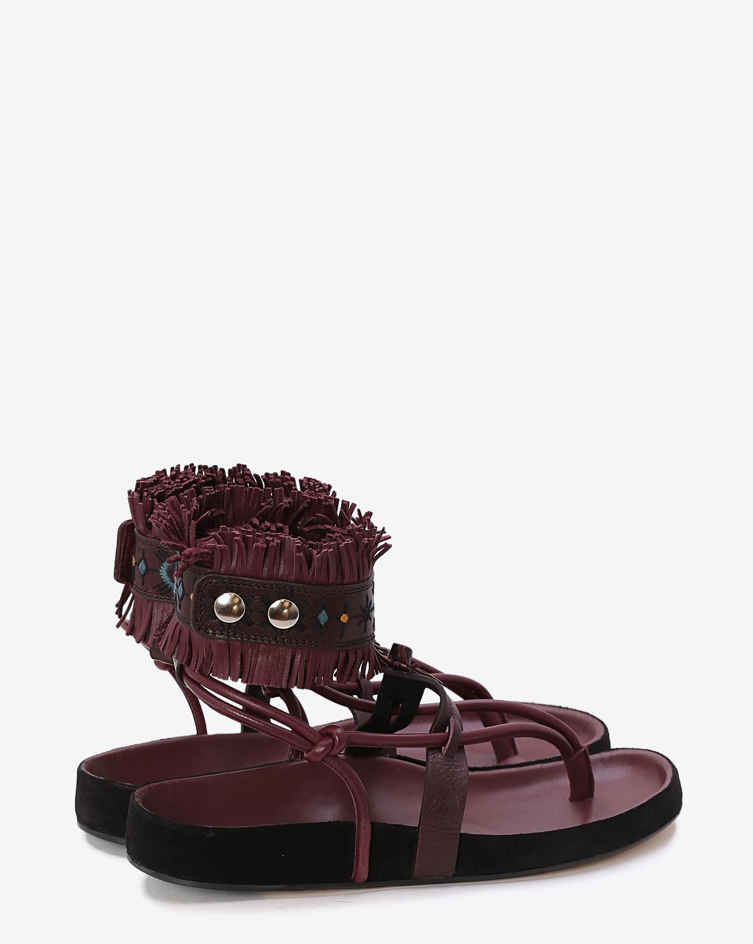 Isabel Marant Chaussures Sandales Eliby - Burgundy  