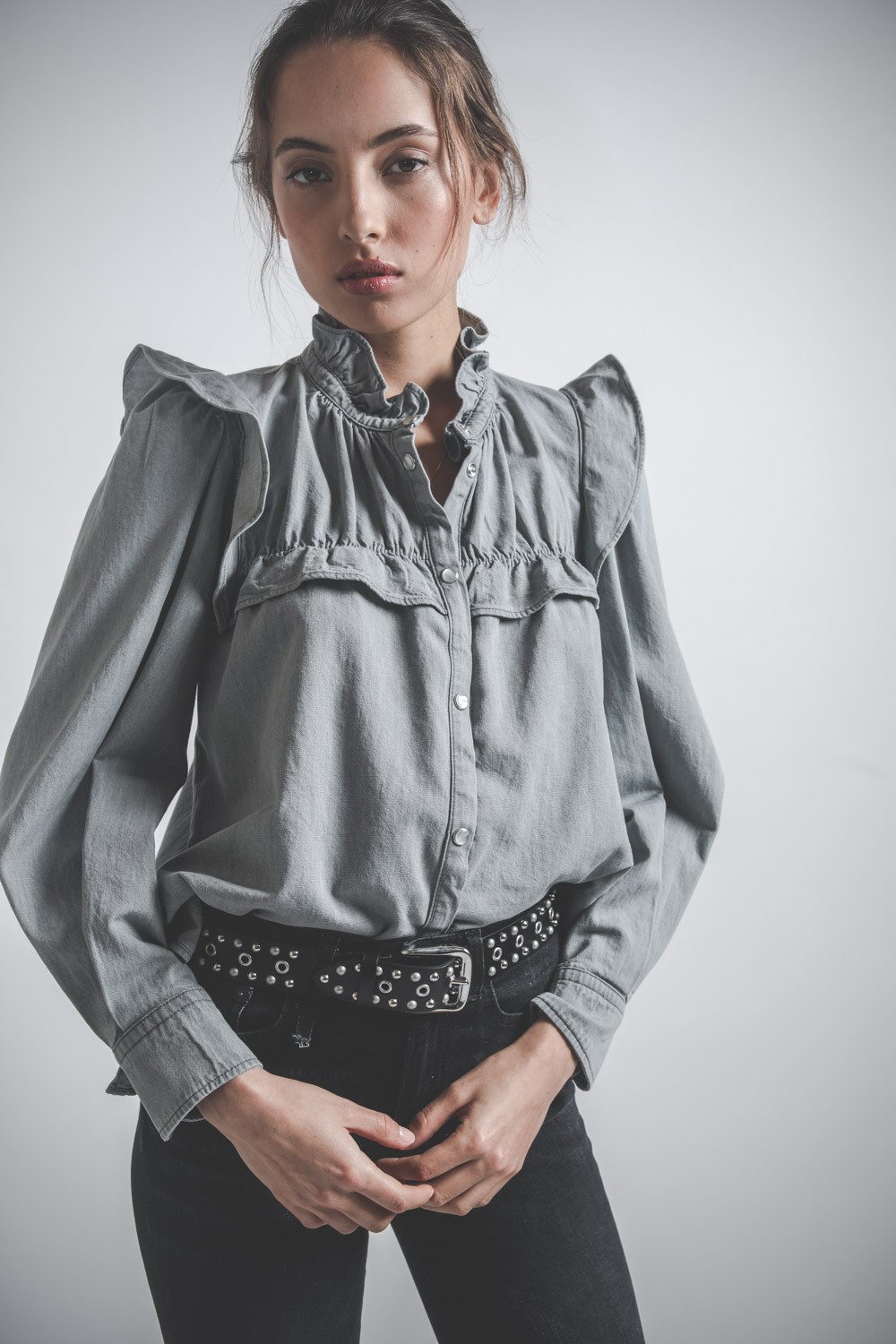 Image du produit Isabel Marant Etoile Chemise Idety - Light Grey - 5