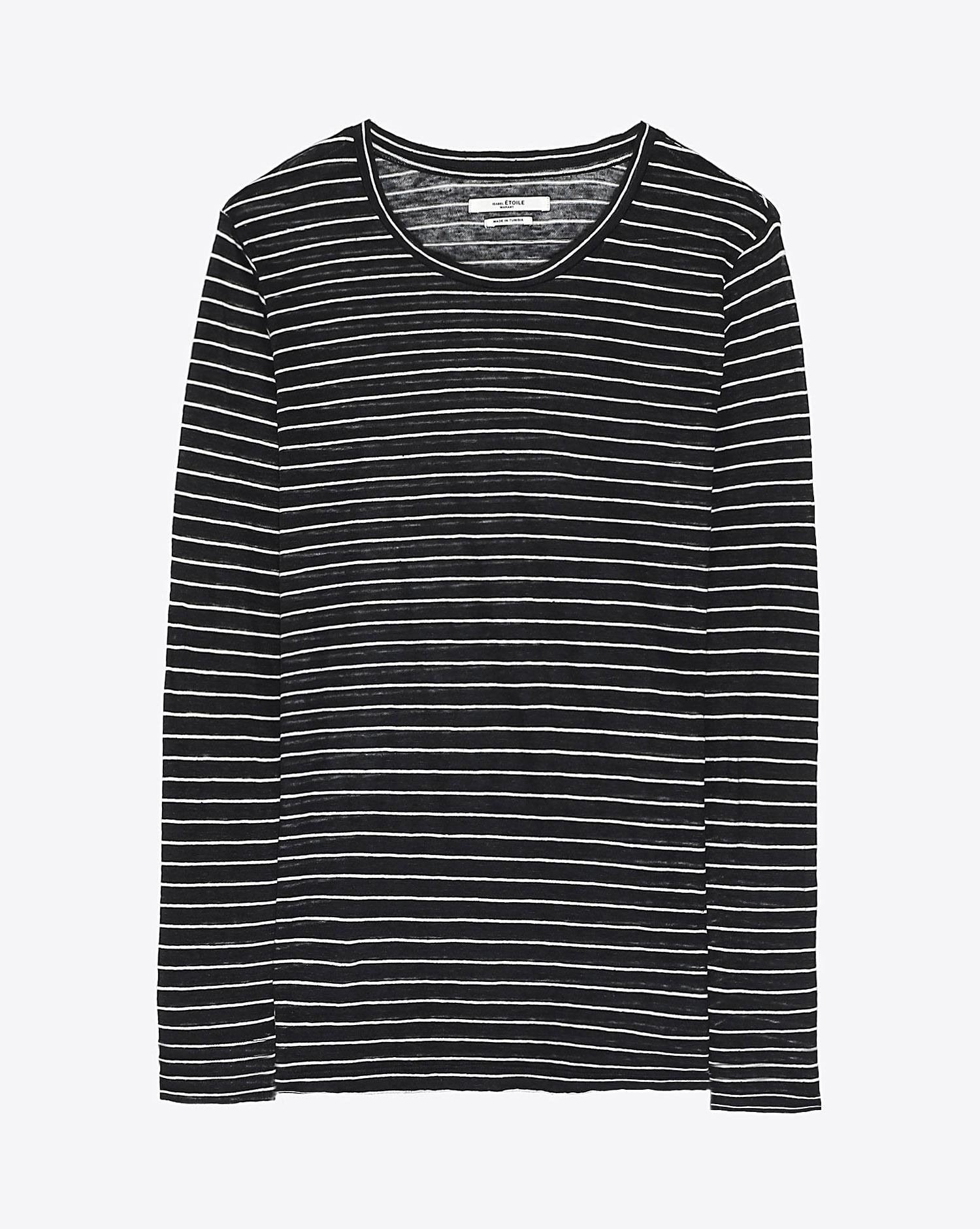 Isabel Marant Etoile Tee Shirt KAARON - Black  Ecru  