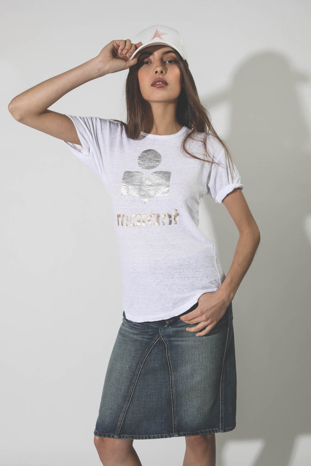 Isabel Marant Etoile Tee shirt KOLDI Blanc Logo pour Femme