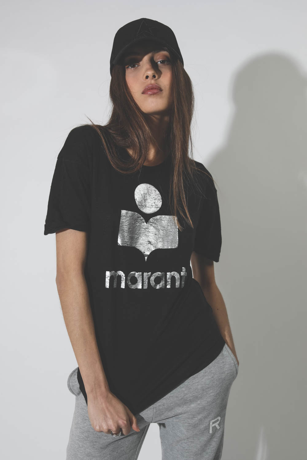 Isabel Marant Etoile Tee Shirt Koldi Logo Silver