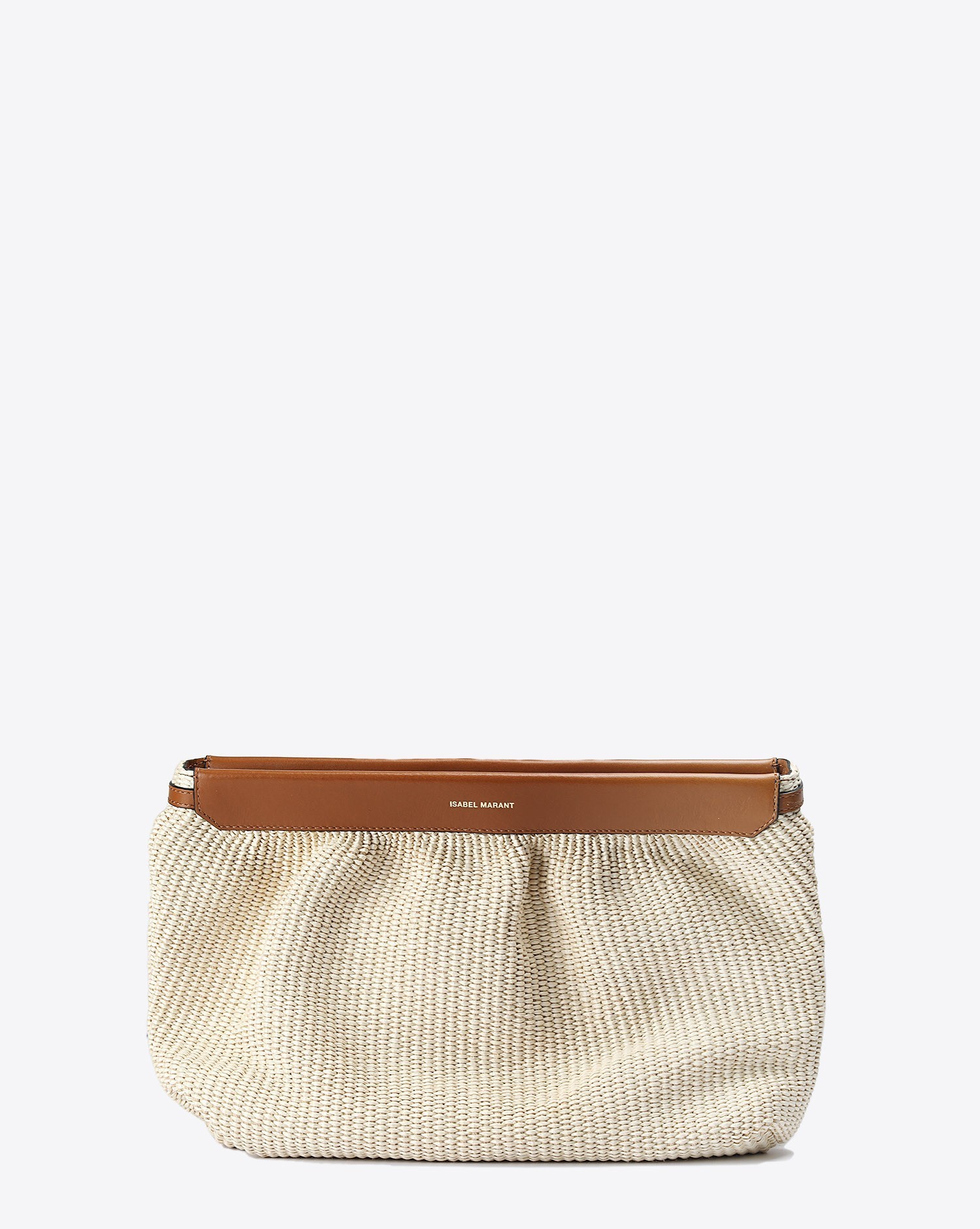 Image du produit Isabel Marant Sacs Pochette Luz Raffia - Natural Cognac  