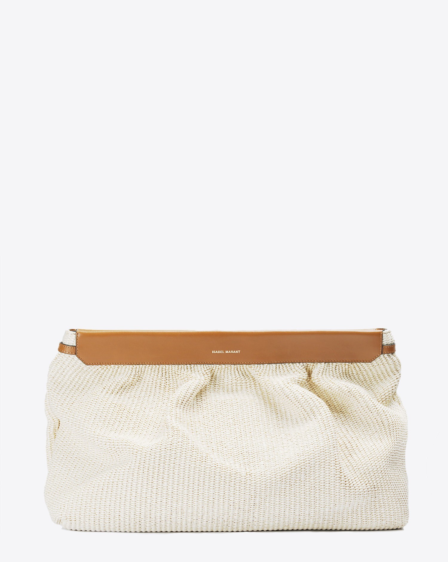 Image du produit Isabel Marant Sacs Pochette Luzel Raffia - Natural Cognac  