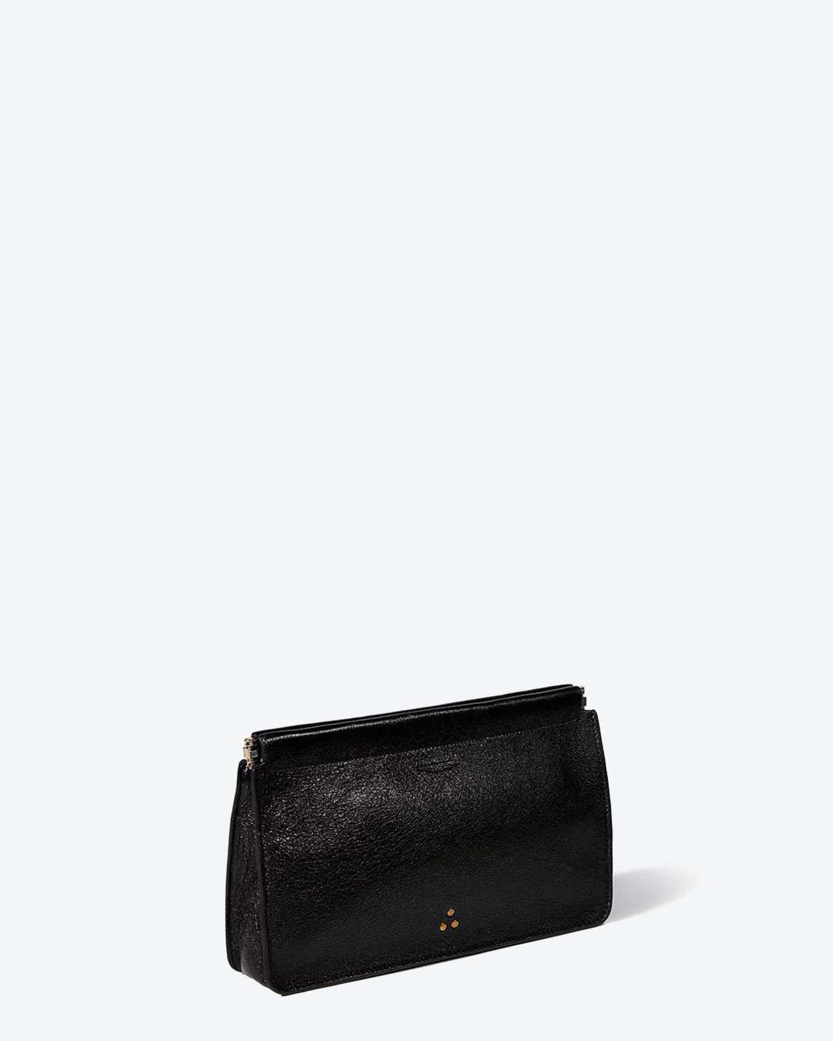 Jérôme Dreyfuss Accessoires Collection Clic Clac L - Lambskin Froissé Noir   