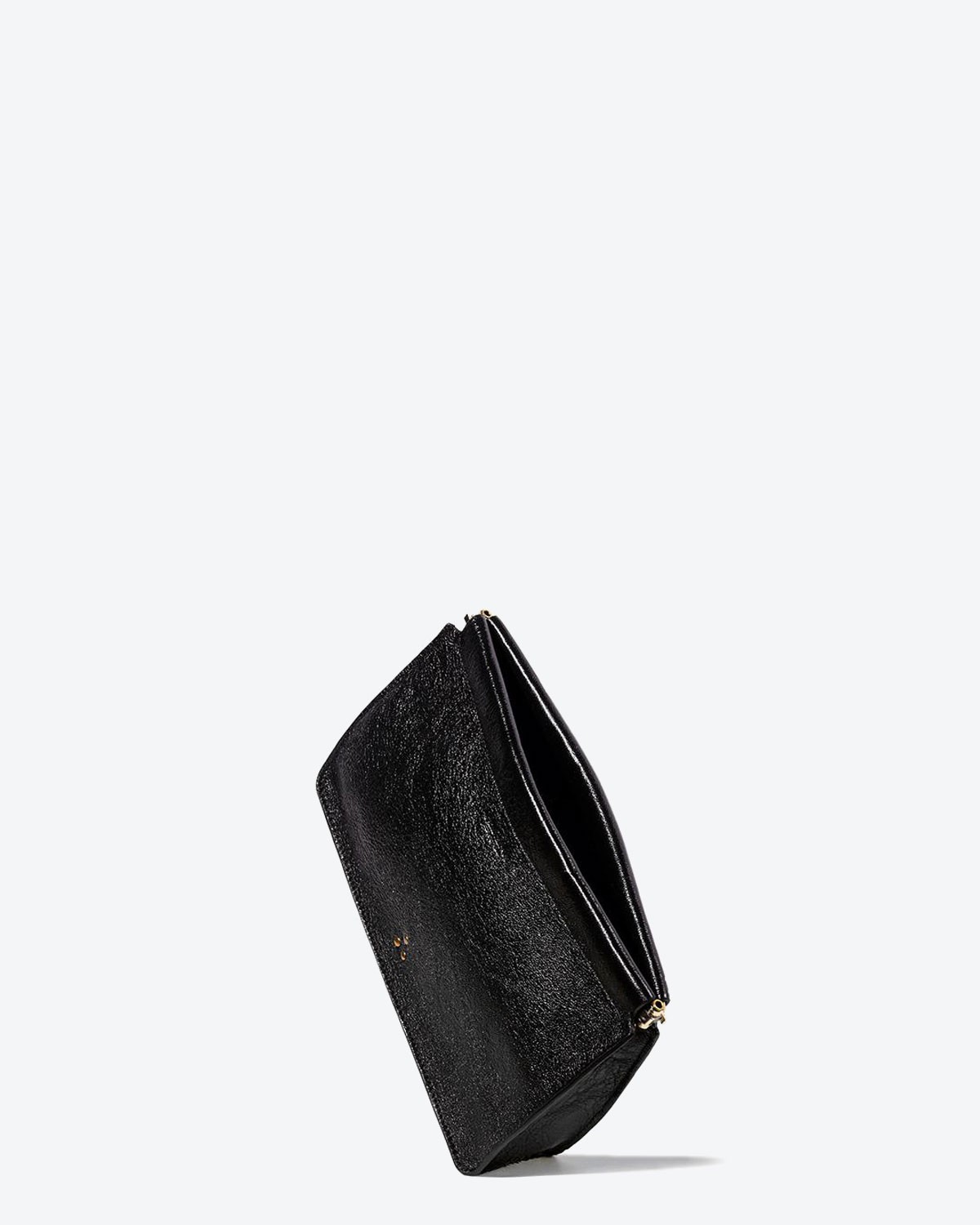 Jérôme Dreyfuss Accessoires Collection Clic Clac L - Lambskin Froissé Noir   