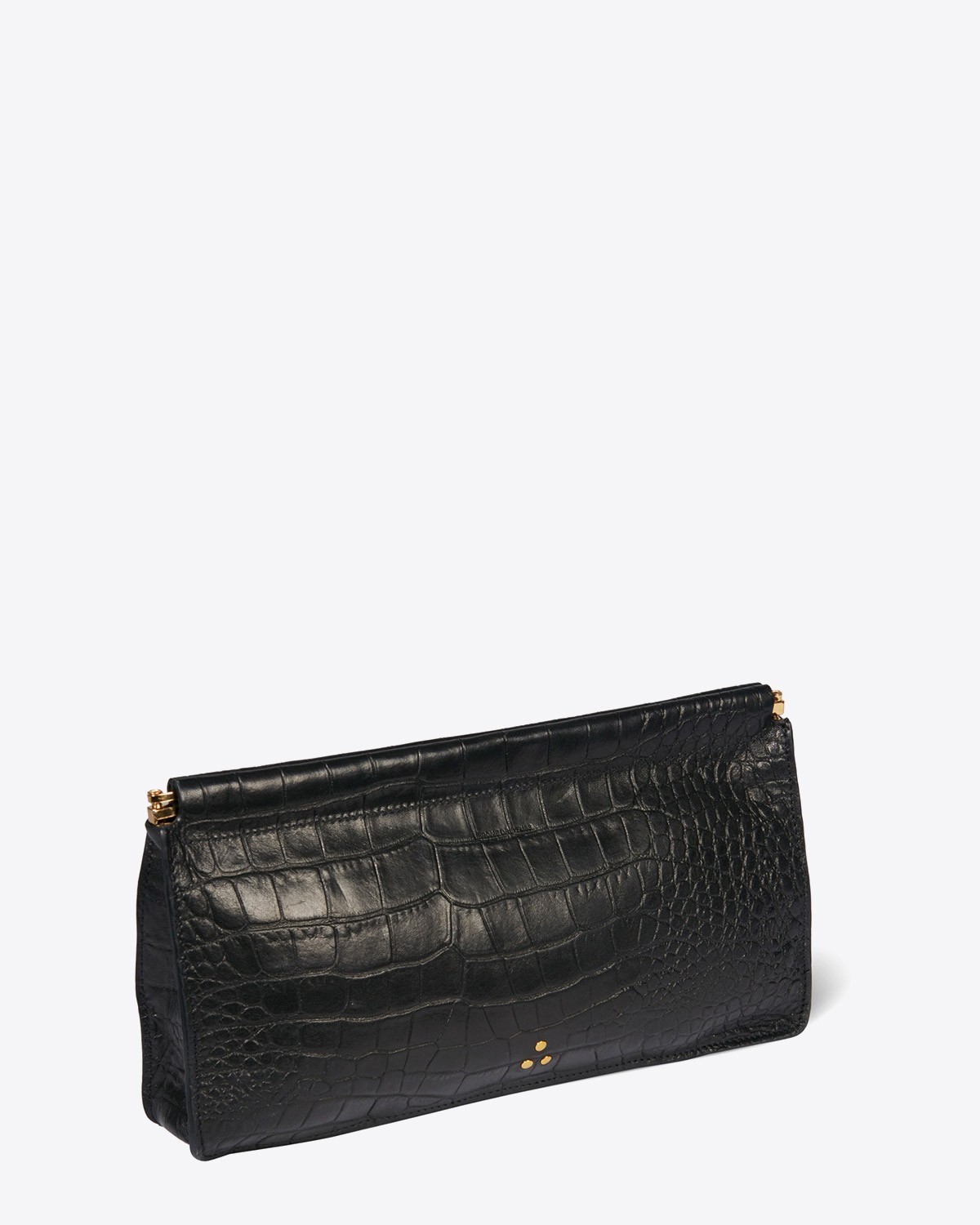 Image du produit Jérôme Dreyfuss Accessoires Collection Clic Clac XL Vachette Croco Noir  