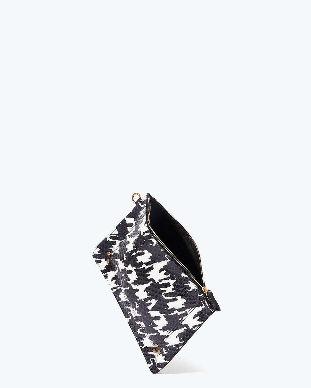 Jérôme Dreyfuss Accessoires Collection Popoche M - Snakeskin Pied de Coq  