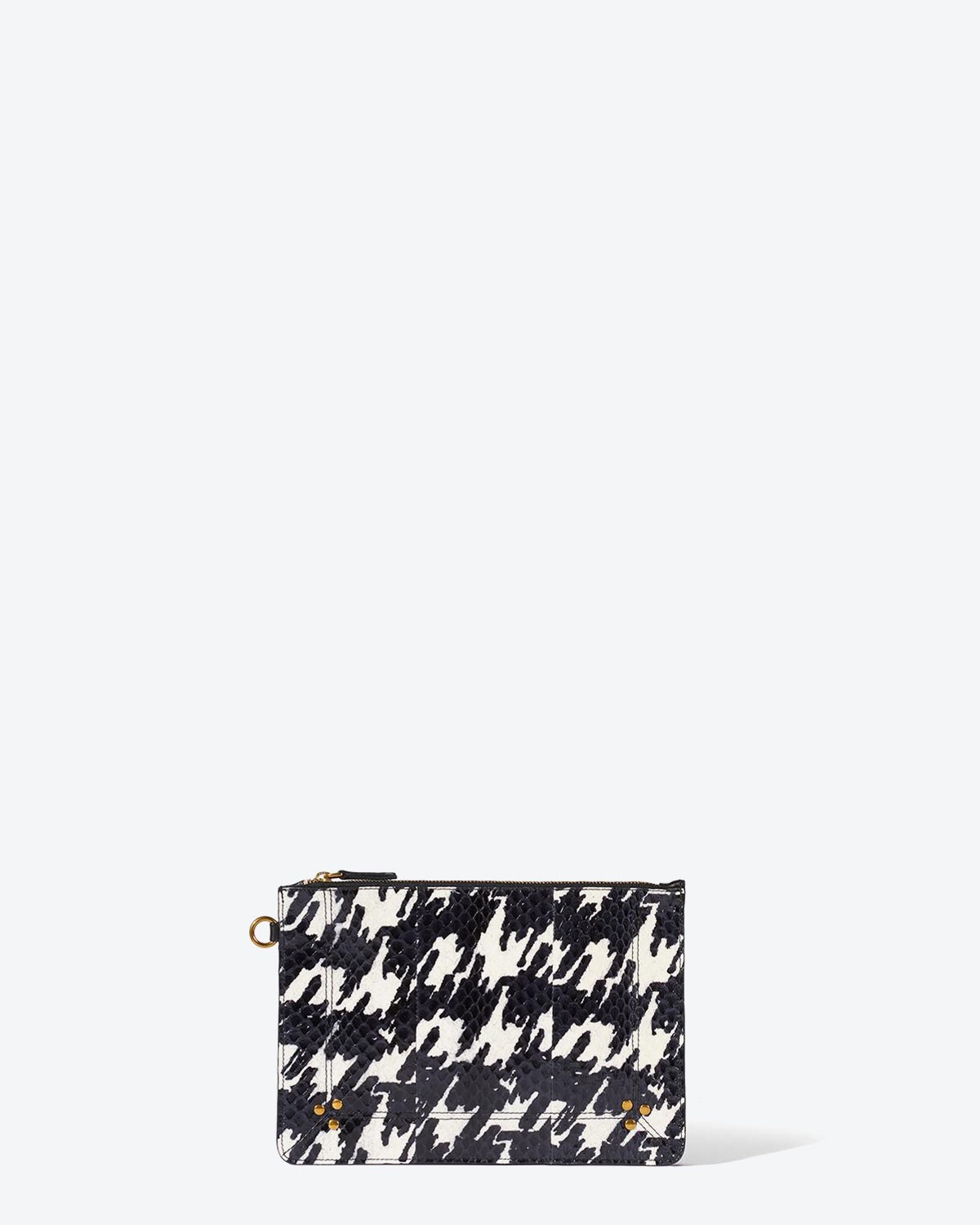 Jérôme Dreyfuss Accessoires Collection Popoche M - Snakeskin Pied de Coq  