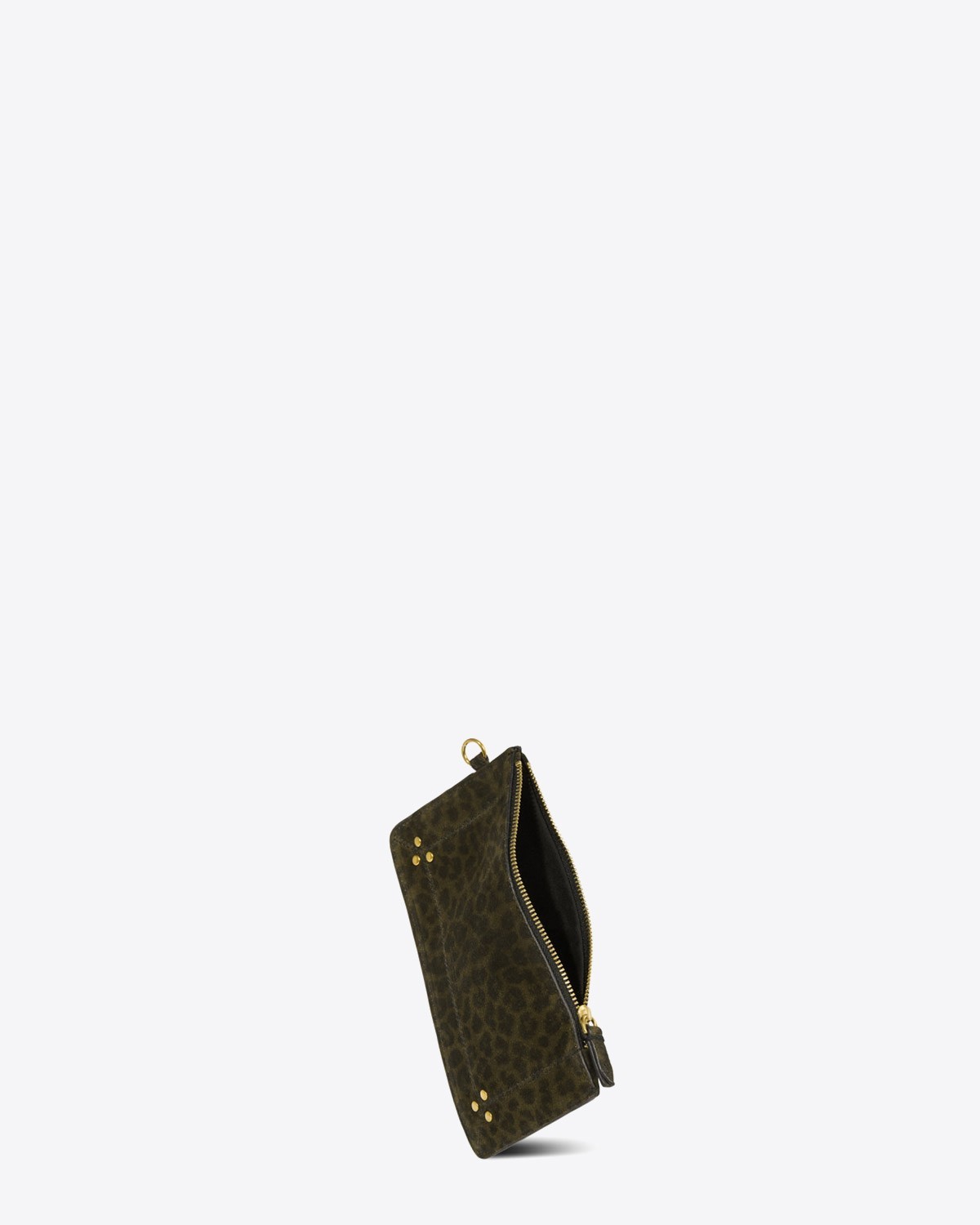 Image du produit Jérôme Dreyfuss Pochette Popoche S – Cuir Suédé Léopard Kaki - 3