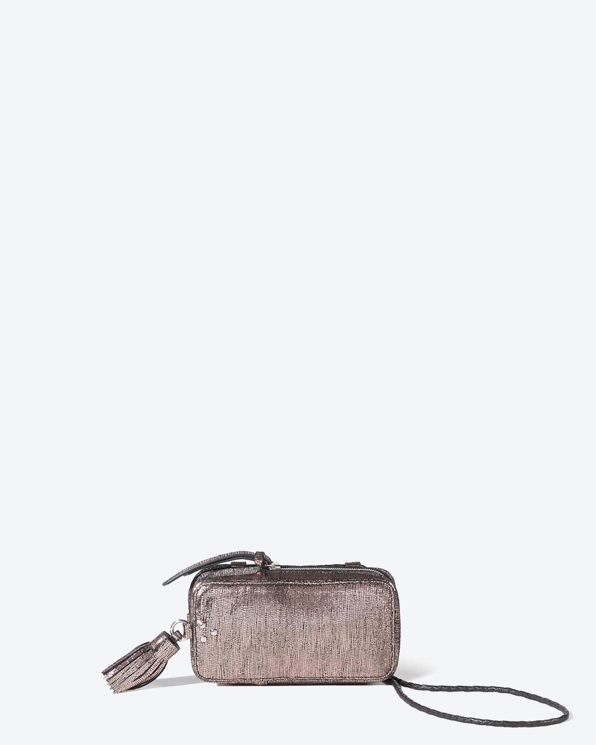 Jérôme Dreyfuss Accessoires Pré-Collection Niko Sautoir - Goatskin Lamé Champagne  