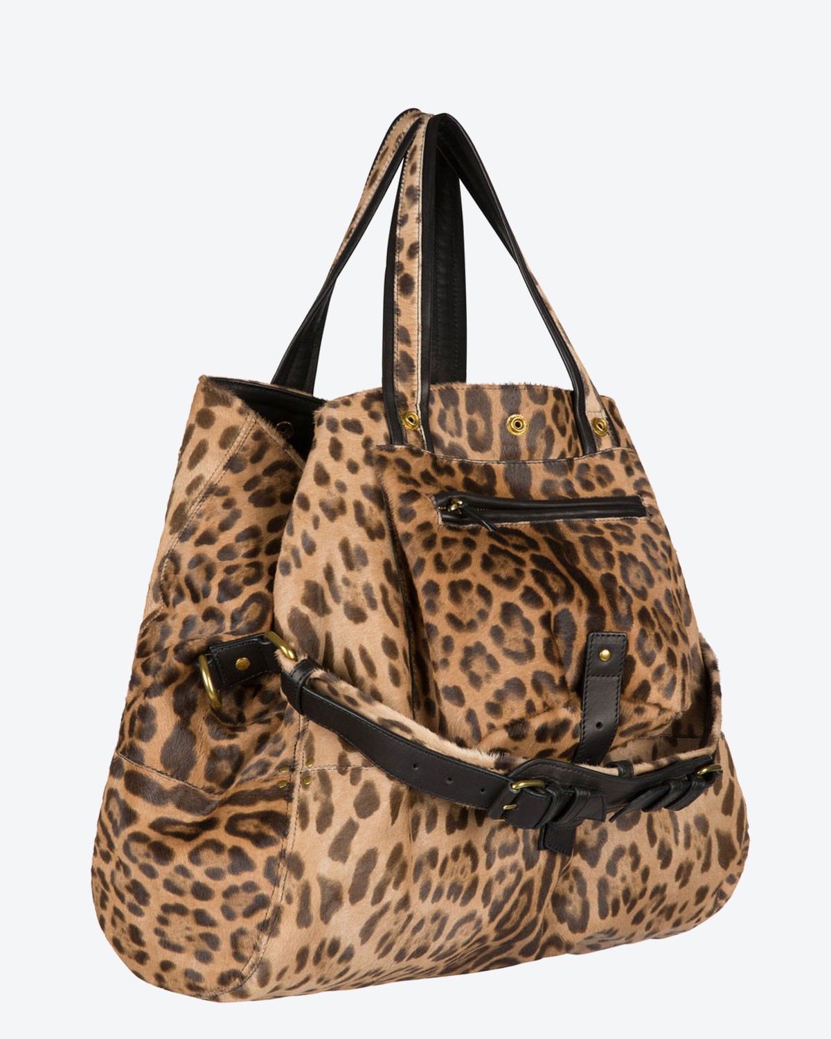 Jérôme Dreyfuss Collection Billy L Léopard sauvage Pony Calfskin 