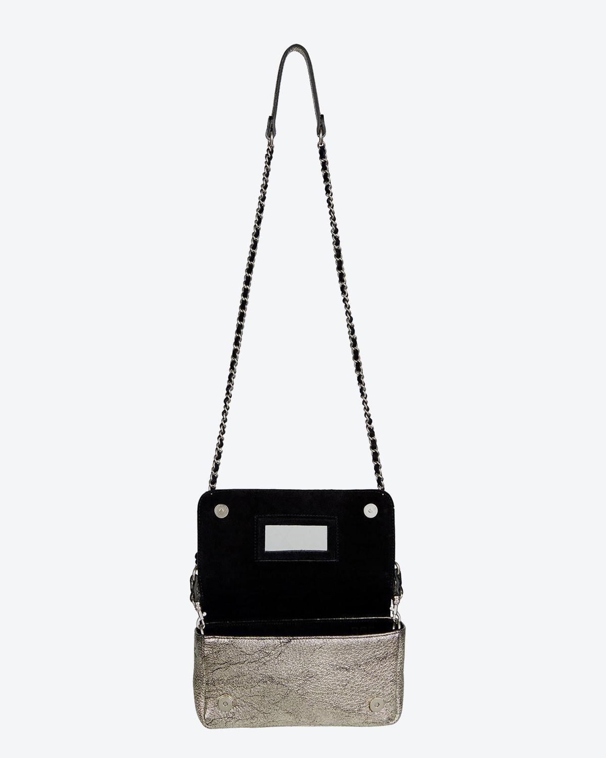 Jérôme Dreyfuss Collection Bob Laminé Silver Goatskin  