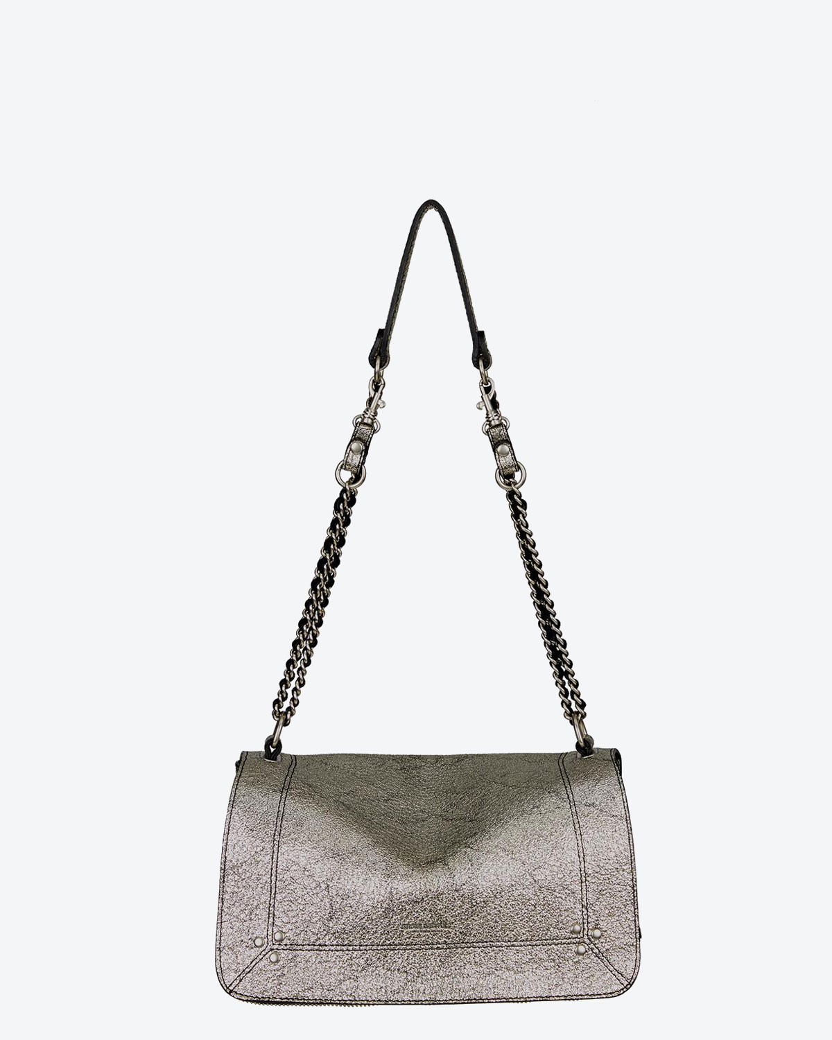 Jérôme Dreyfuss Collection Bobi Laminé Silver Goatskin   