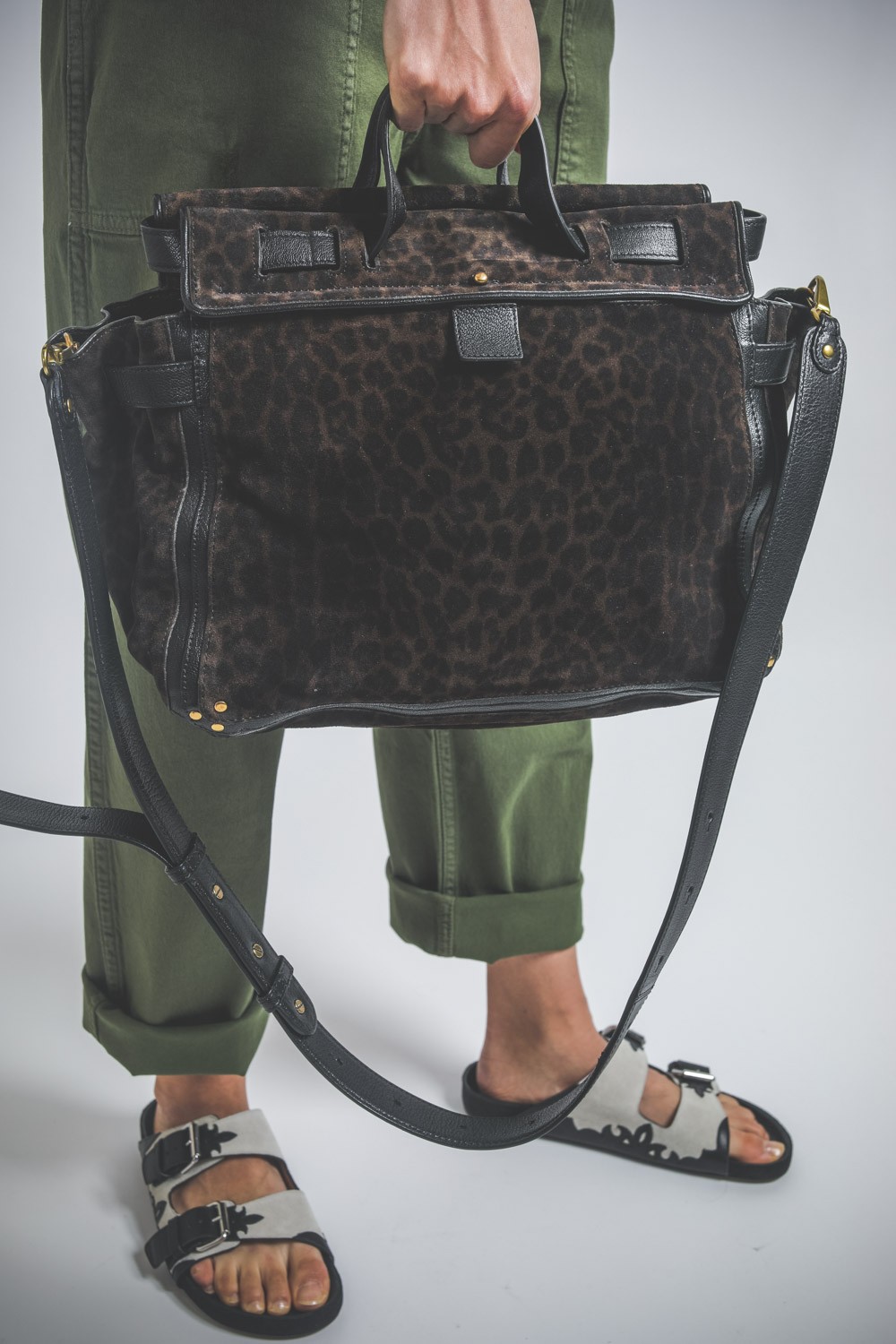 Image du produit Jérôme Dreyfuss Collection Sac Carlo M Split Suede Leopard Kaki   - 6