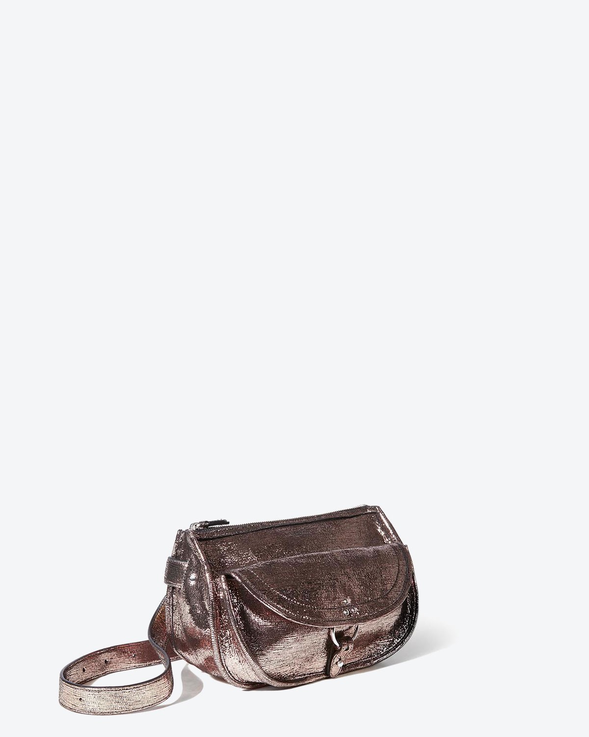 Jérôme Dreyfuss Pré-Collection Félix Banane - Goatskin - Lamé Champagne  