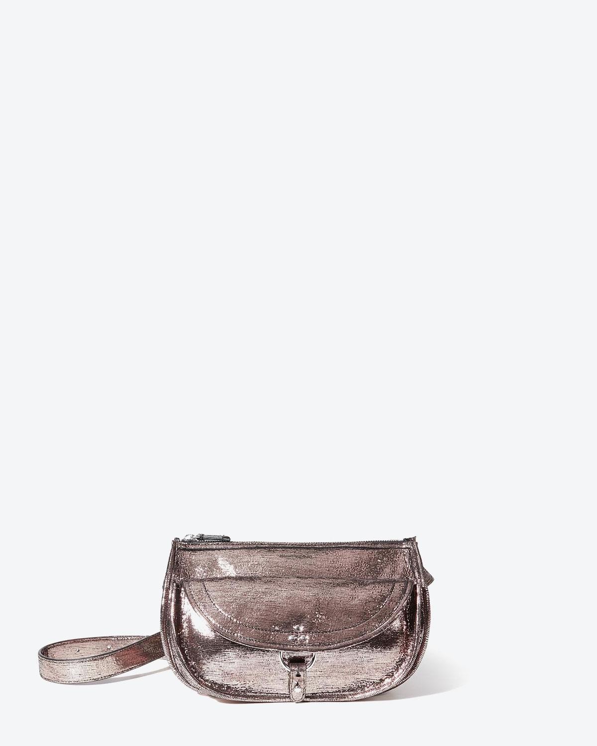 Jérôme Dreyfuss Pré-Collection Félix Banane - Goatskin - Lamé Champagne  