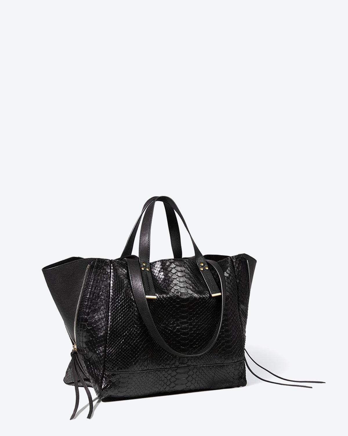 Jérôme Dreyfuss Pré-Collection Sac Georges M - Python Noir