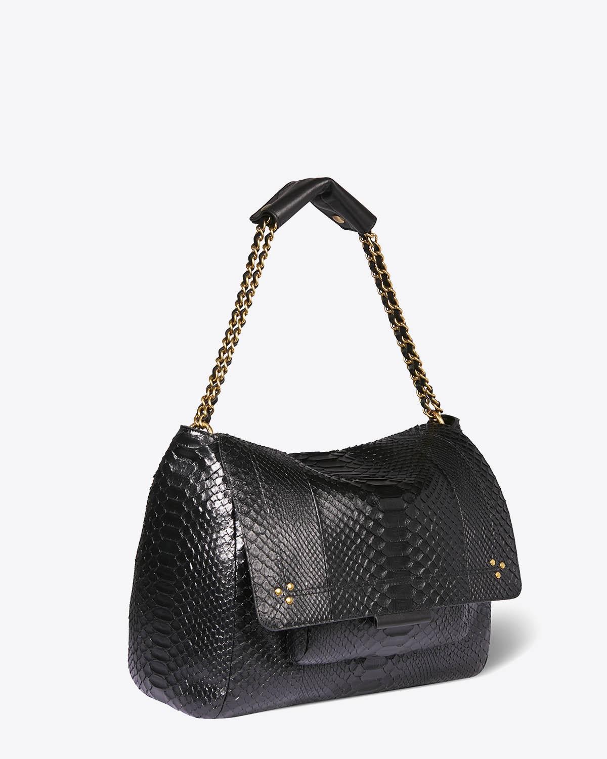 Image du produit Jérôme Dreyfuss Sac Lulu XL – Python Noir  - 2