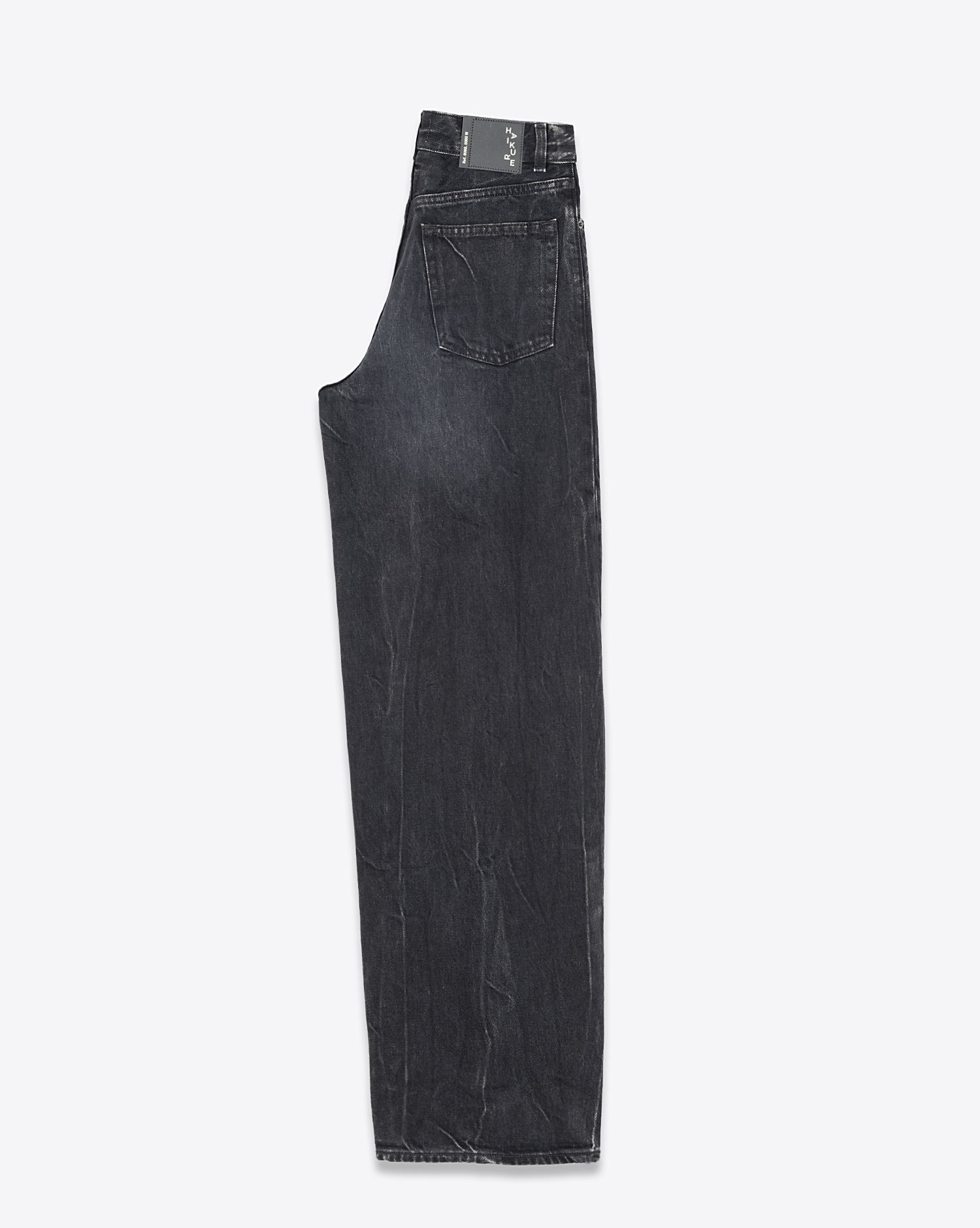 Produit Jean Large taille basse noir Bethany délavage Bassano Haikure. Profil.