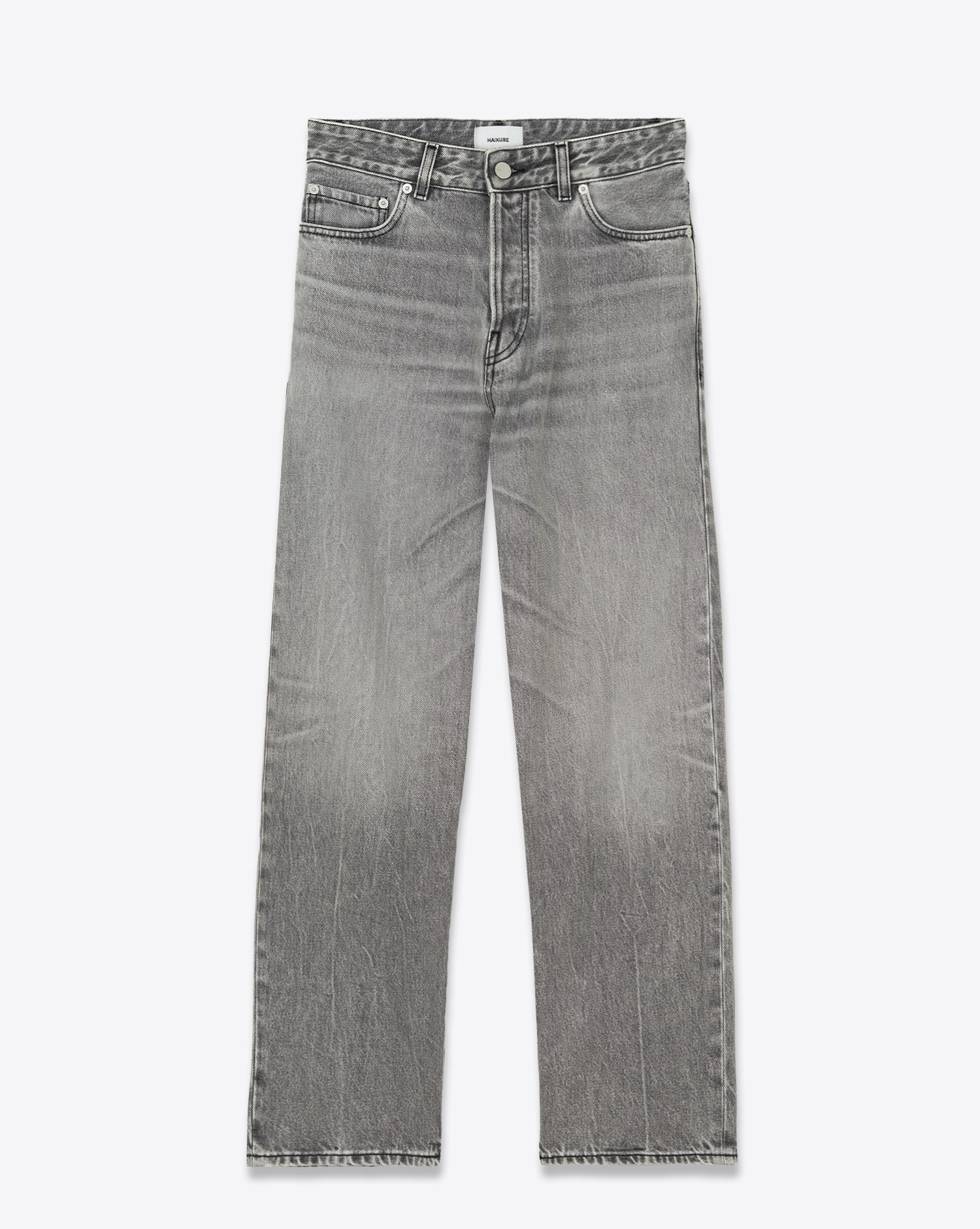 Jean large Betty  Haikure en denim gris. 