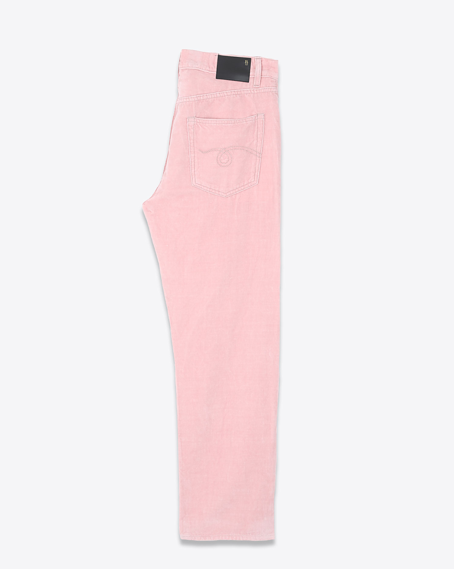 Jean Boyfriend en toile denim rose R13 Denim 