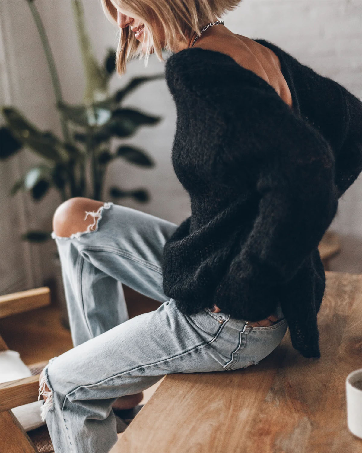 Jean boyfriend femme dechire outlet