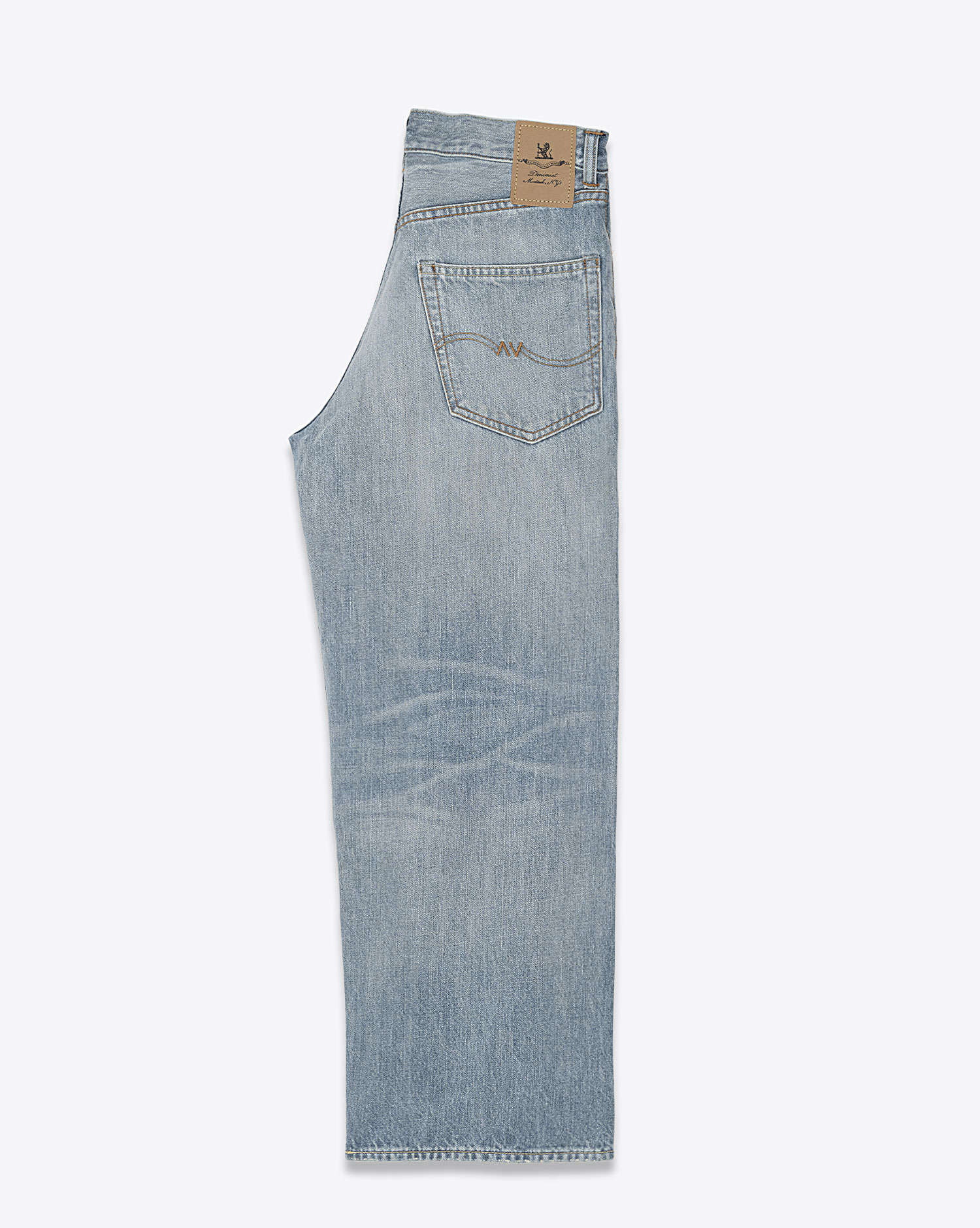 Produit Jean Georgia Denimist en denim délavé. Vue profil .